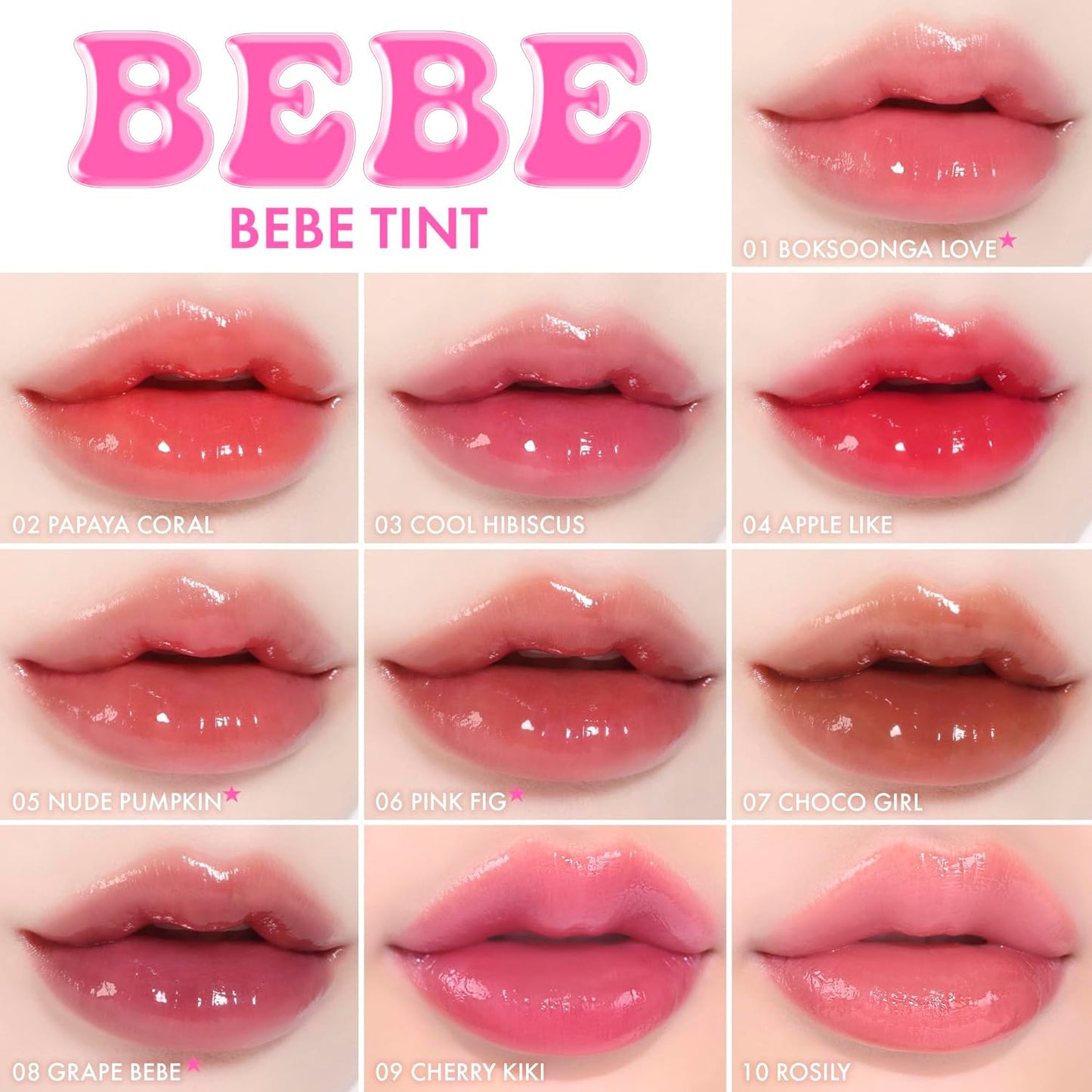 Amuse SEOUL BEBE TINT - 04 APPLE LIKE | 24-hour Long-lasting Lip Stain, Plumping, Hydrating, Moisturizing, No Peel Off, Lip Care, Treatment, Non Sticky, Korean Lip Tint for Dry Lips