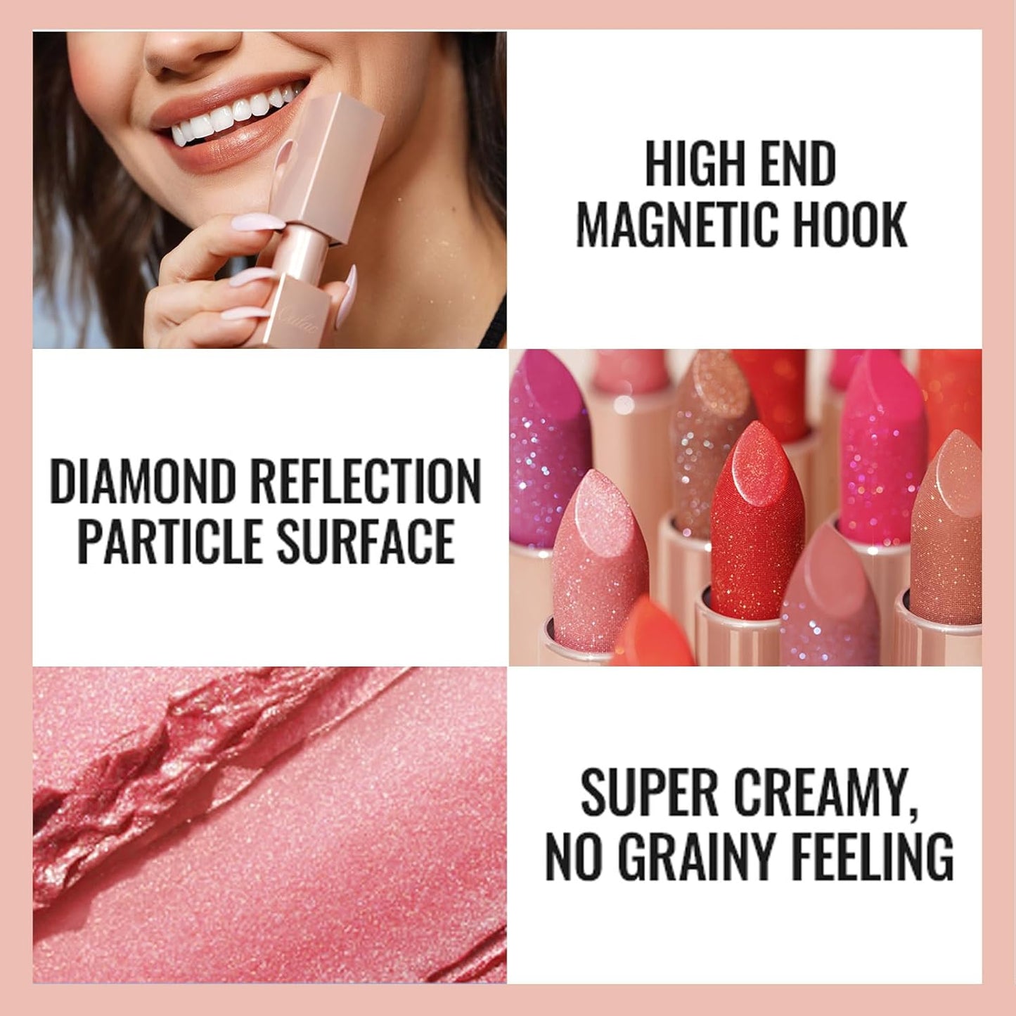 Oulac Moisturizing Peach Lipstick for Girls Moisture-Rich Tinted Lip Balm with Sparkle, Lightweight Lip Makeup, Shea Butter Formula, Vegan & Gluten Free, PG07 Mermaid Kiss