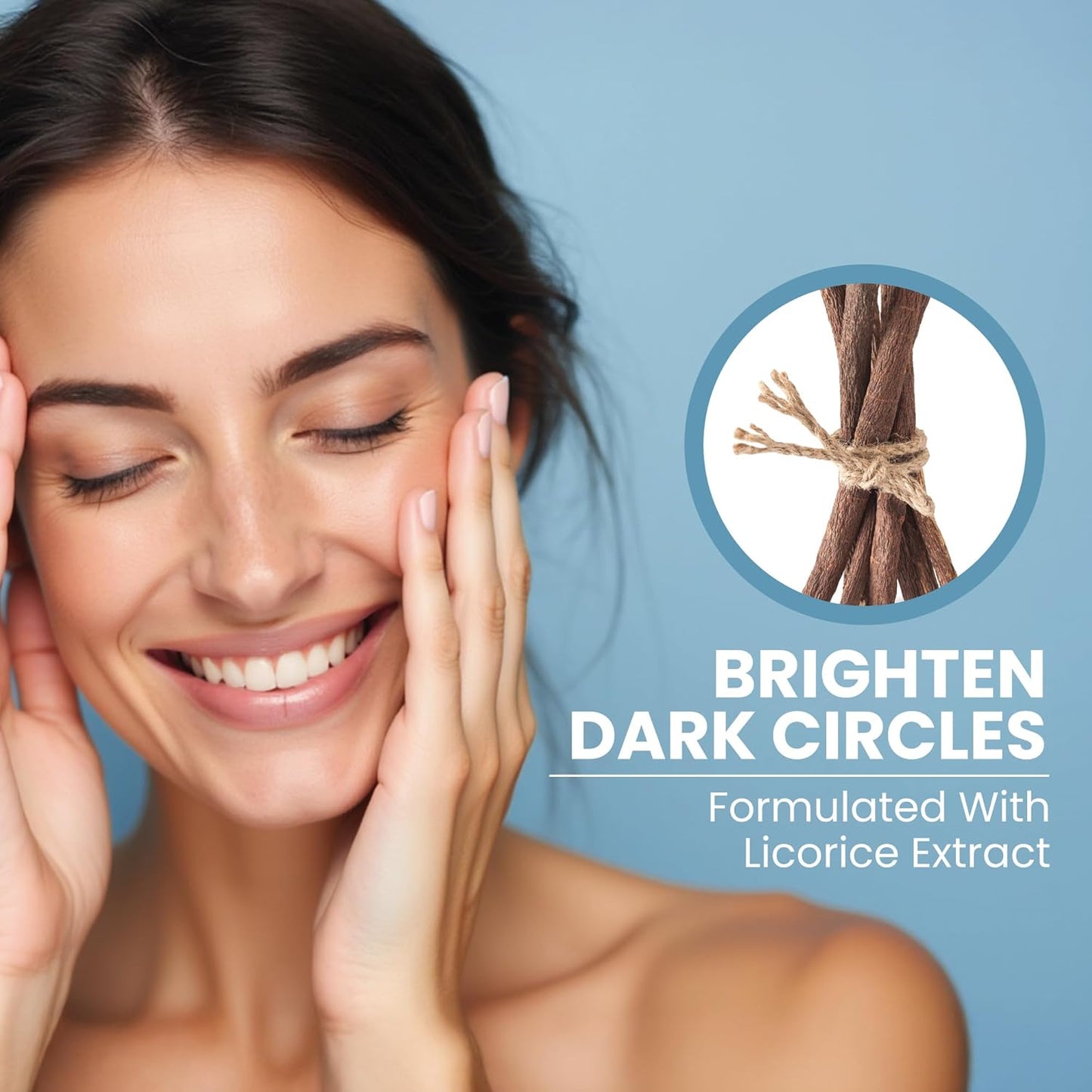 Eva Naturals Eye Gel for Dark Circles, Bags & Puffiness – Anti-Aging Serum with Peptides, Hyaluronic Acid & Botanicals – Firming Under Eye Treatment for Wrinkles, Fine Lines & Tired Skin – 1 oz