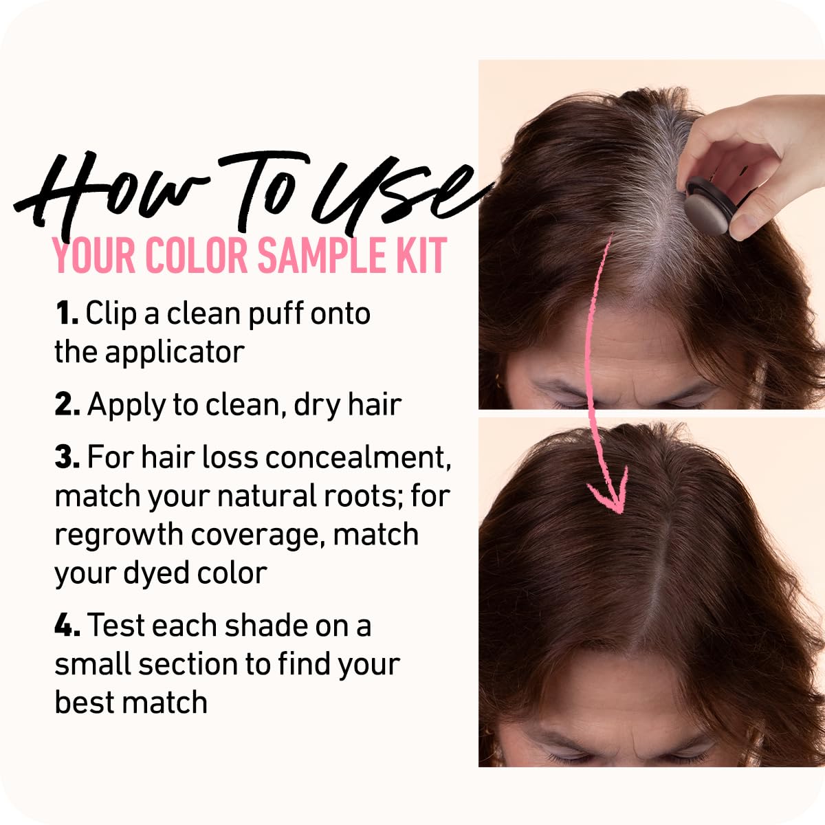 BOLDIFY Hairline Powder Color Sample Kit - Root Touch Up Hair Color for Gray Coverage - Bald Spot Concealing Hair Powder for Women & Men - 48-Hour Stain-Proof - Grays