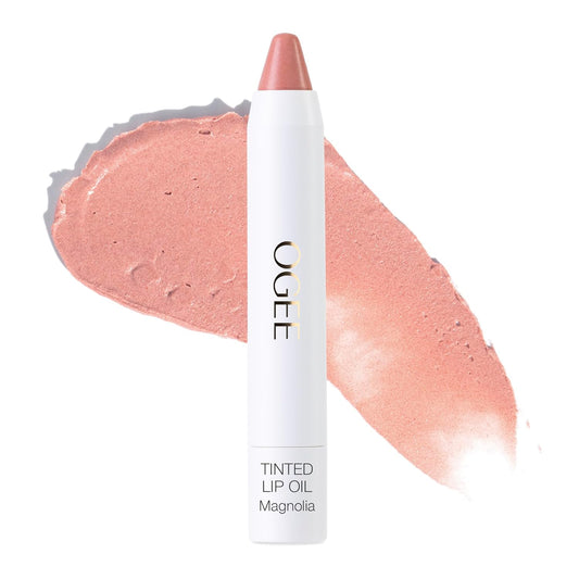 Ogee Tinted Sculpted Lip Oil - Lip Stain Made with 100% Organic Coconut Oil, Jojoba Oil, and Vitamin E - Best as Lip Balm, Lip Color or Lip Treatment - MAGNOLIA