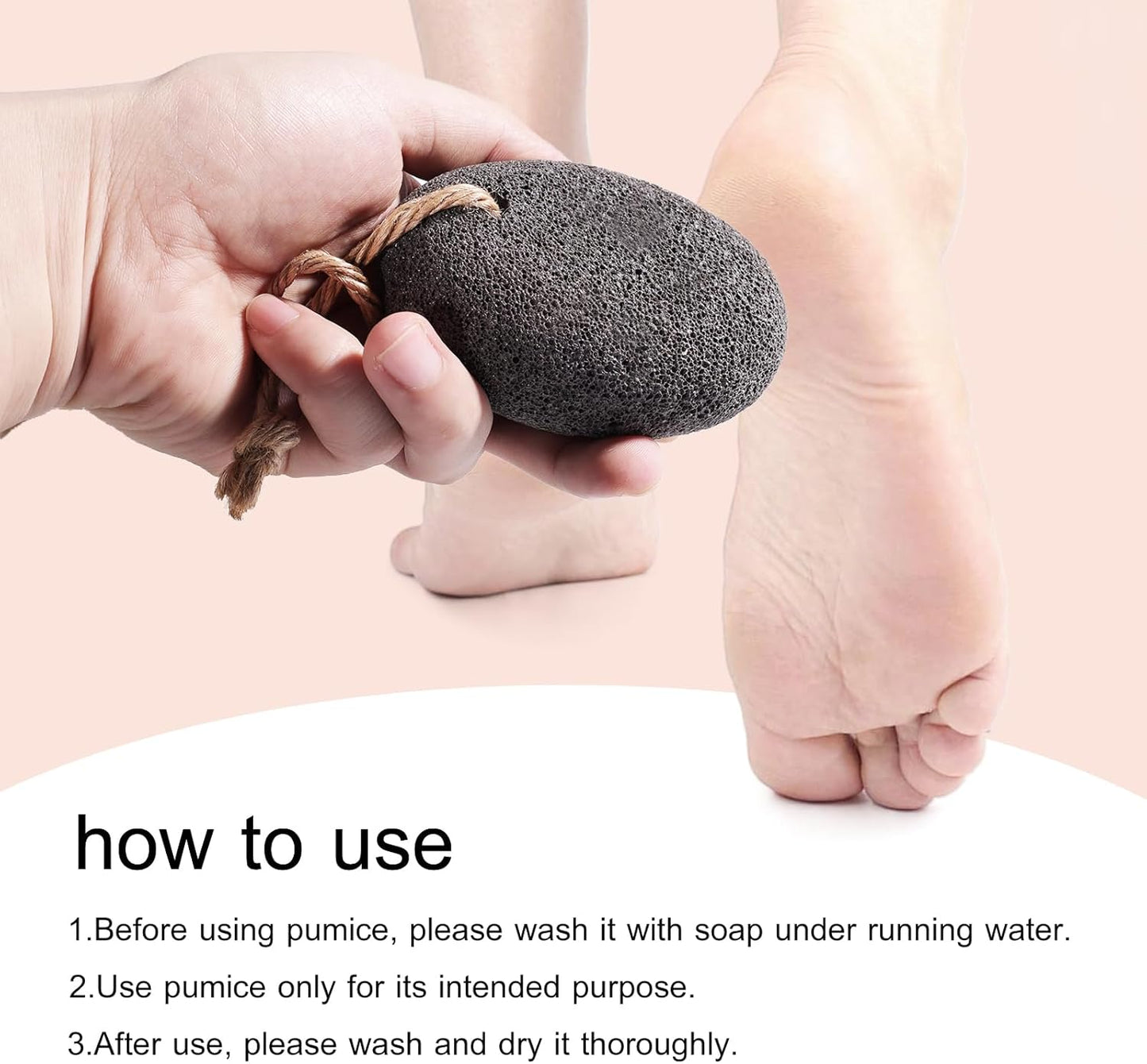 Natural Volcanic Pumice Stone for Feet Pumice Cleaning Stone for Sole of The Foot,Edges of The Foot,Toe Seams Deep Clean,Foot Scrubber for Dead Skin Remover 3 Shapes