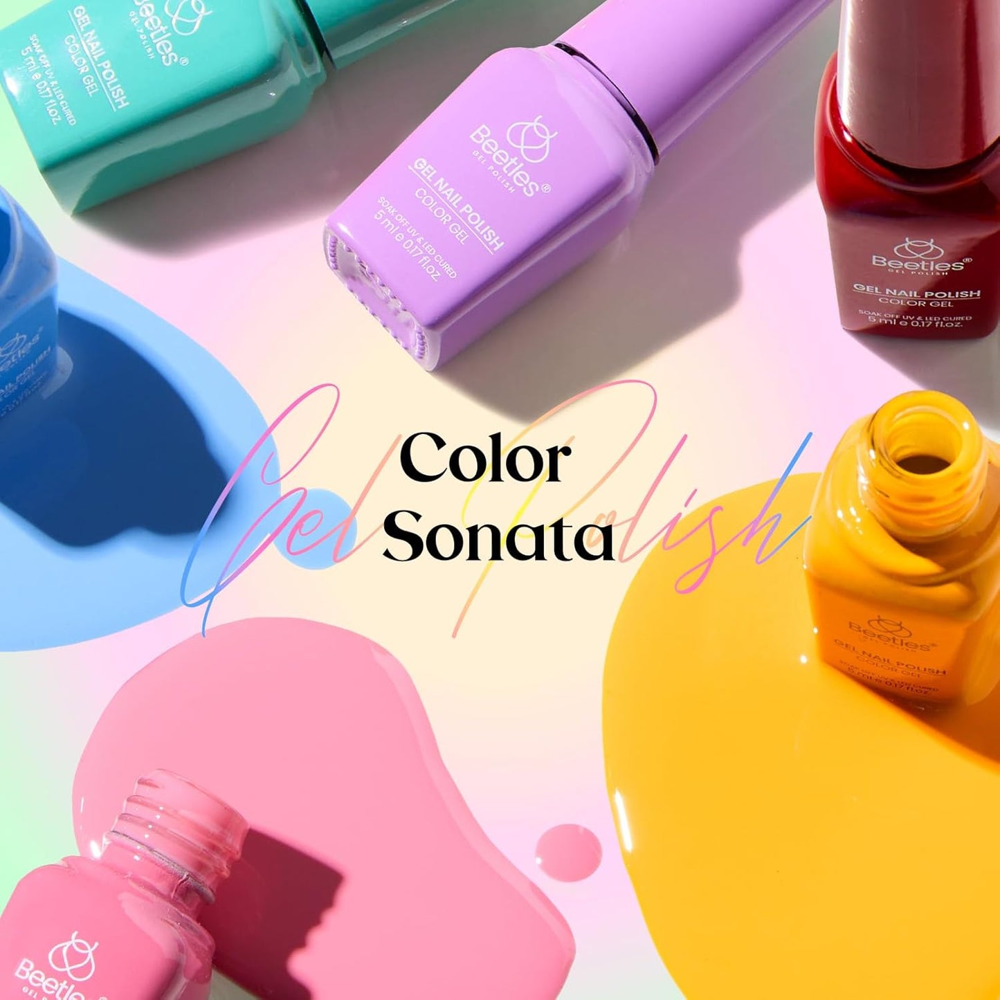 Beetles Gel Nail Polish Set – 36 Color Fall Yellow Brown Pink Red Gel Polish Kit with Base Coat Glossy Matte Glitter Top Coat Soak Off UV LED Gel for Nail Art Manicure Salon DIY Gift for Women