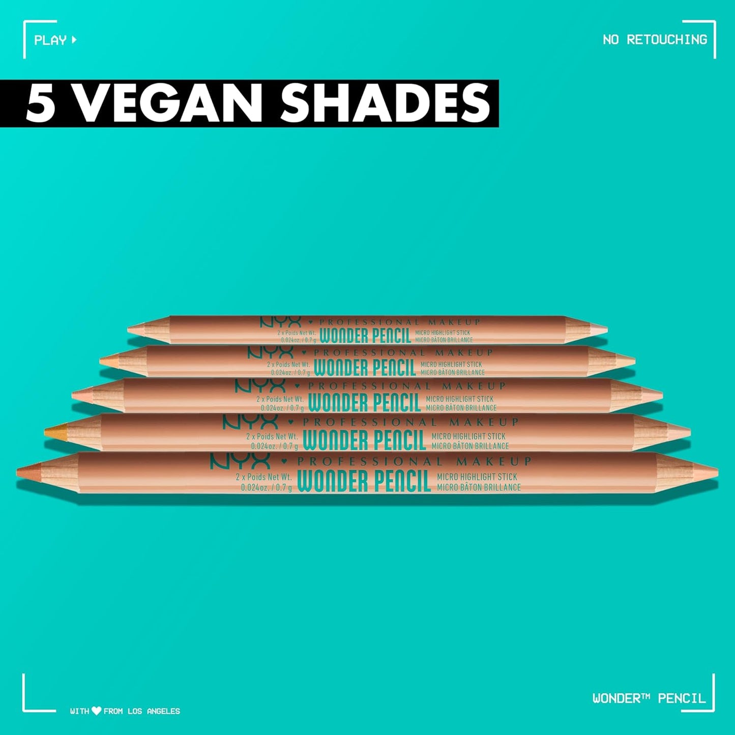 NYX PROFESSIONAL MAKEUP Wonder Pencil, Multi-Use Micro Highlighter & Concealer Stick - Warm Deep