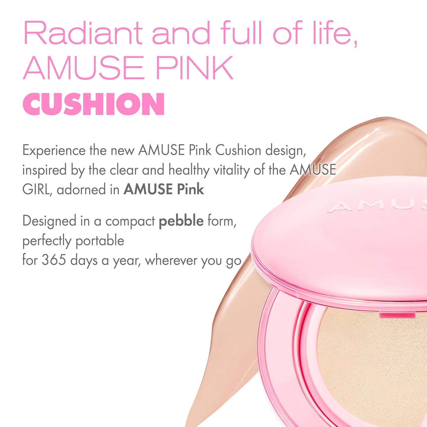 Amuse SEOUL DEW POWER VEGAN CUSHION [REFILL] | Dewy, glow, long-lasting, clean beauty, lightweight, natural look, foundation for sensitive skin, hydrating cushion ([REFILL] 02 HEALTHY)