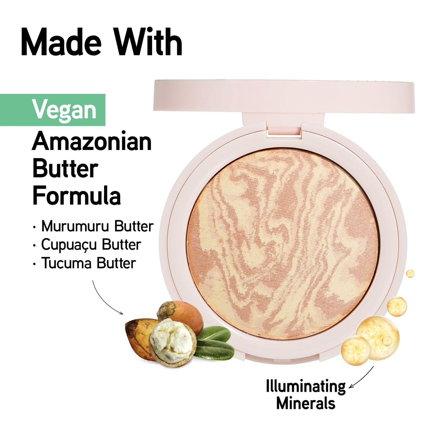 Physicians Formula Butter Glow Pressed Powder, Radiance-Boosting Face Powder with Murumuru Butter for Soft-Focus Finish – Translucent Glow