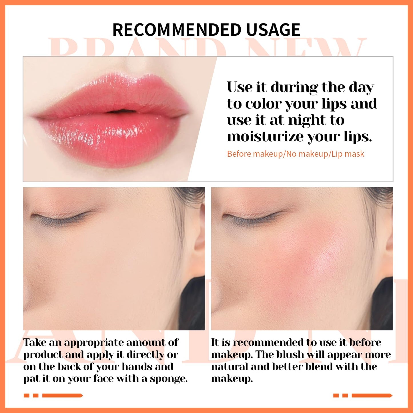 CHARMACY Magic Color Lip & Cheek Balm, PH Color Changing Blusher for Cheeks, Long Lasting Moisturizing Multi Use cream Waterproof Blush Makeup, BLUE DREAMLAND (#02)