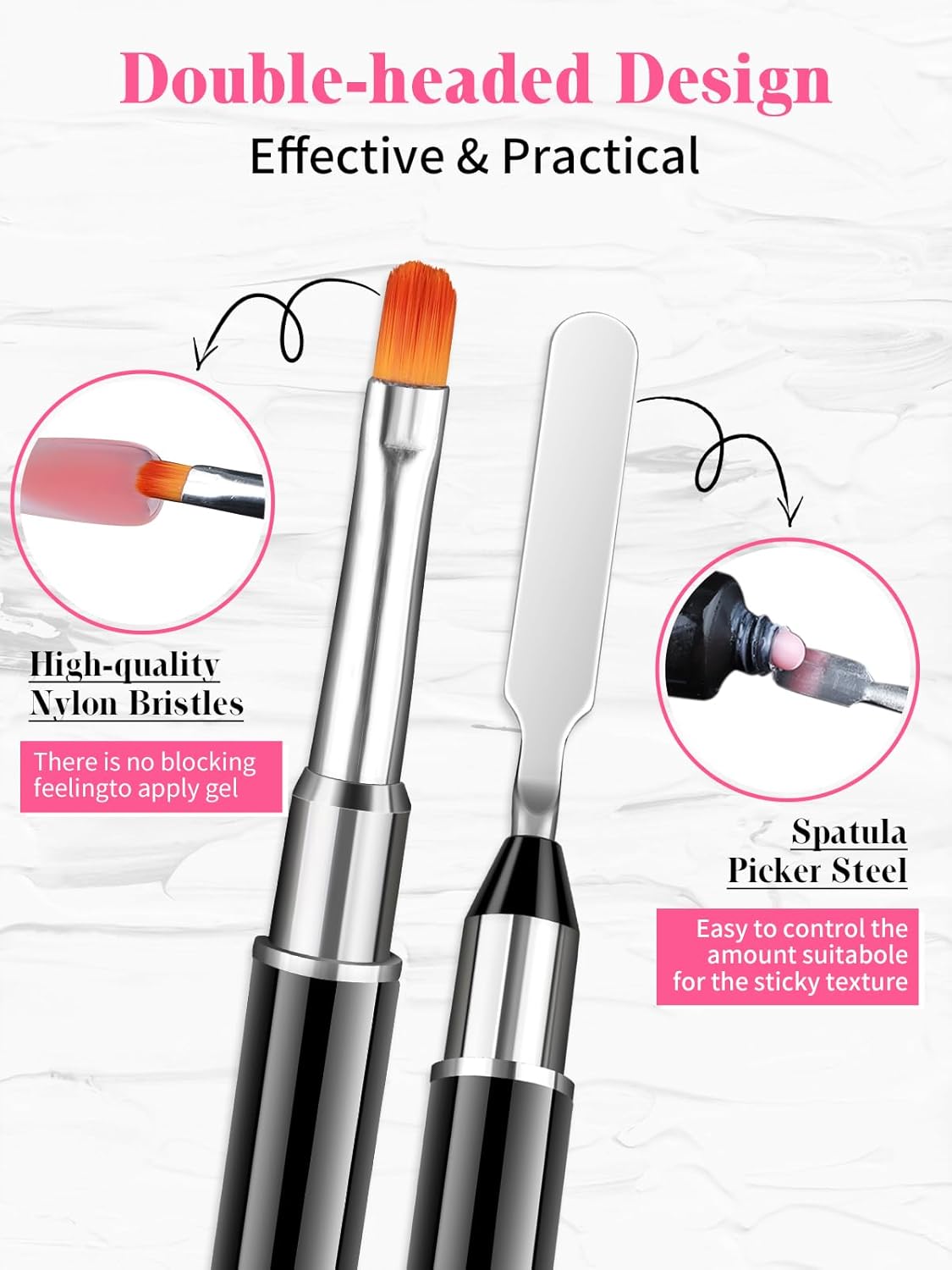 EBANKU Poly Gel Nail Forms - 96PCS Dual Forms for Builder Nail Extension, 4 Style 12 Size Dual Forms Set with 2.5oz Slip Solution, Brush, File, 5PCS Clips