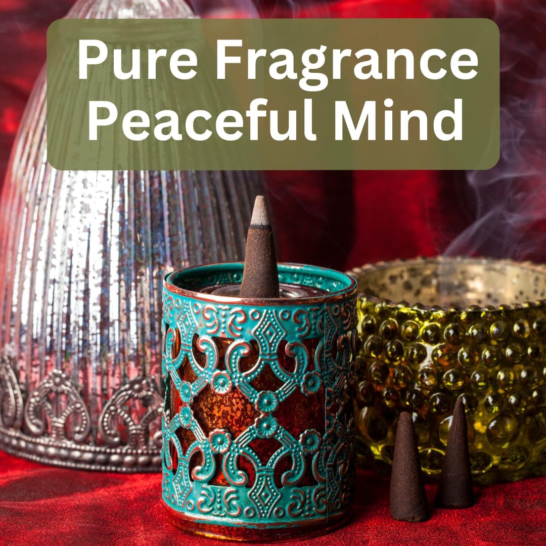 Yajna Lavender 100%-Natural-Incense-Cones Handmade-Hand-Dipped Organic-Chemicals-Free for-Purification-Relaxation-Positivity-Yoga-Meditation The-Best-scents (60 Count)