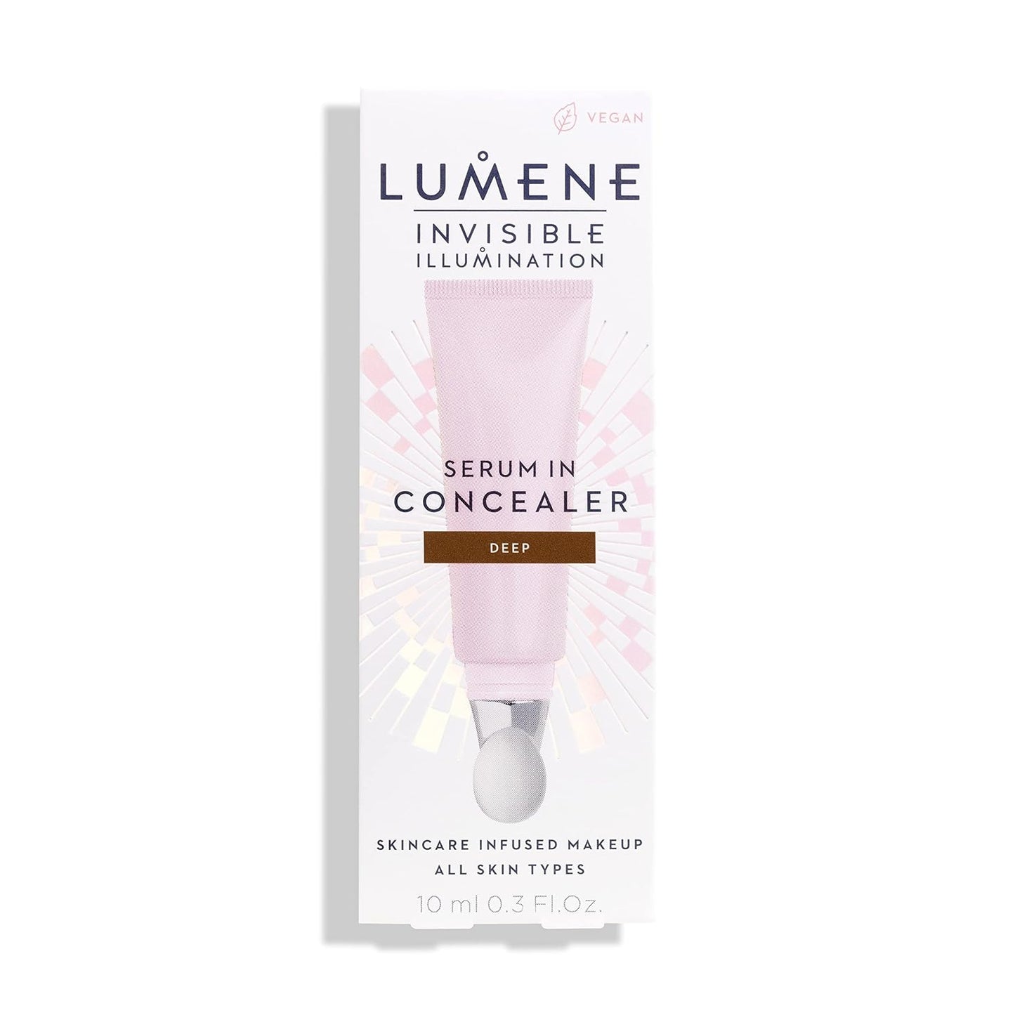 Lumene Invisible Illumination Serum in Concealer - Vitamin E Hydrating Concealer - Lightweight Color Corrector for Dark Circles - Multi-Use Makeup Hybrid - Deep (10ml)