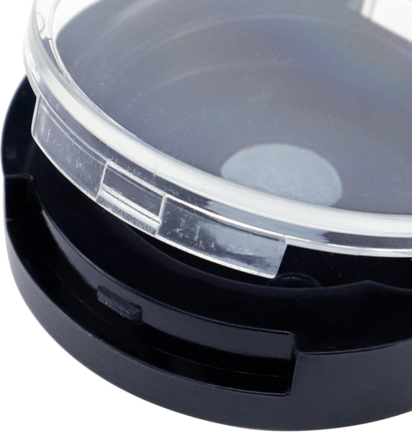 4 Pack Empty Eyeshadow Holder Case Round Magnetic Makeup Eyeshadow Lipstick Palette Container For Travel Sample DIY - Black