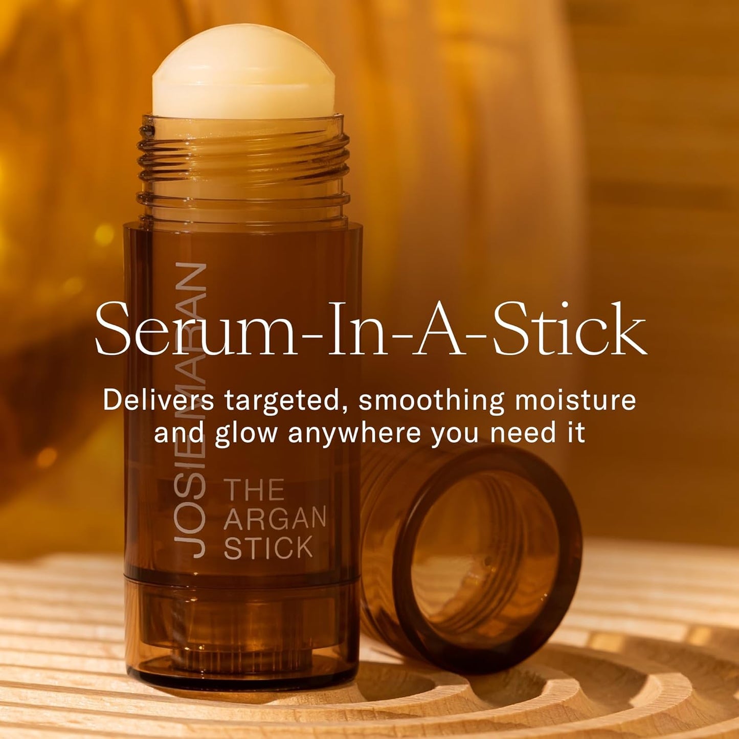 Josie Maran Argan Oil Moisture Stick - Travel Size Under Eye Balm & Face Balm to Restore Skin with Antioxidants & Essential Fatty Acids for a Healthy, Radiant Glow - Vegan & Cruelty-Free (0.35 Oz)