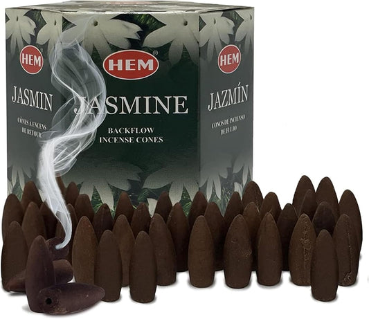 TRUMIRI Jasmine Backflow Incense Cones For Waterfall And Mat Bundle Inciensos Aromaticos|Incienso|Inciense|Insienso
