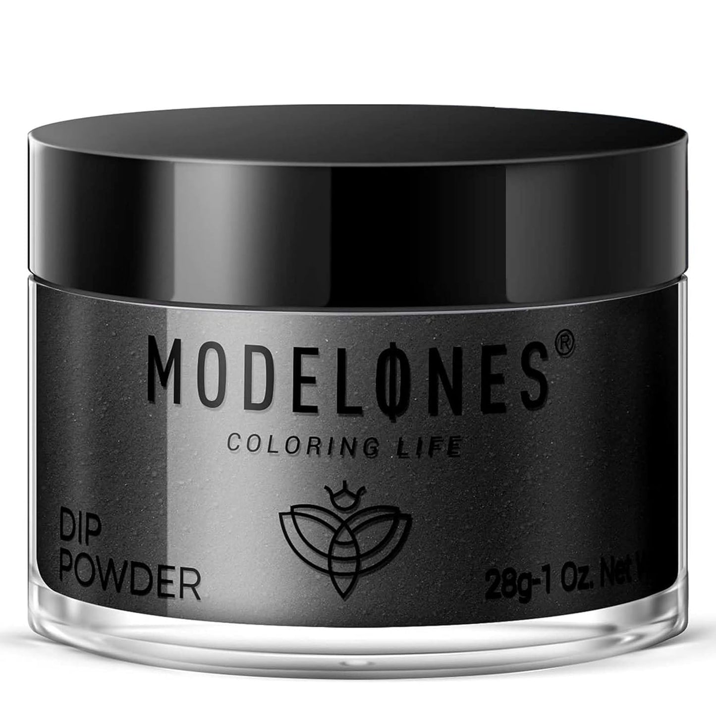 Modelones Dip Powder Black Color, Nail Dipping French Nail Art, 28 Long-Lasting Pro System Salon DIY at Home No Needed Lamp Cured