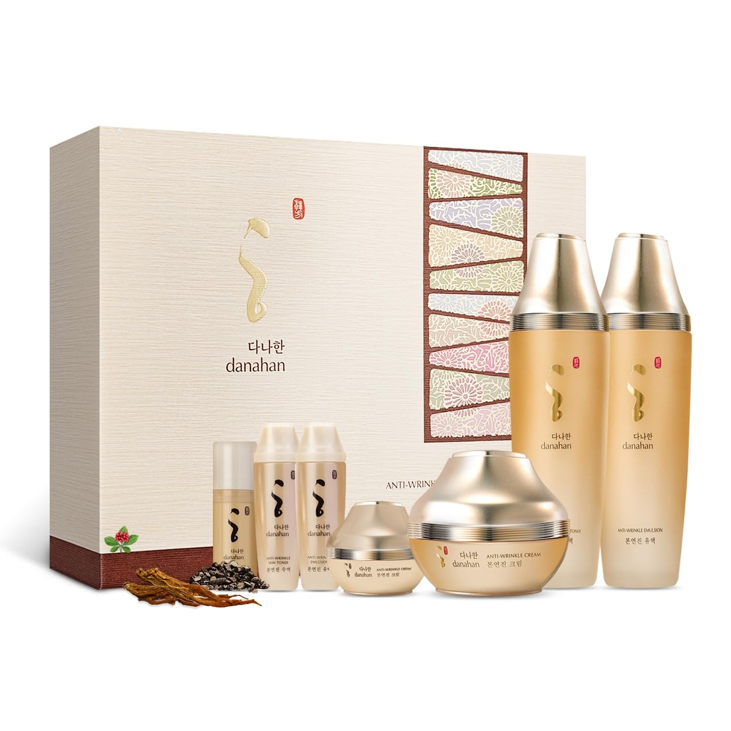 Bon Yeon Jin Skin Care 3-piece Set, Toner 5.4 fl oz(160ml), Emulsion 5.4 fl oz(160ml), Cream 1.69 fl oz(50ml) | Anti-Wrinkle, Moisturizing, Hydrating, Soothing, Korean Skin Care