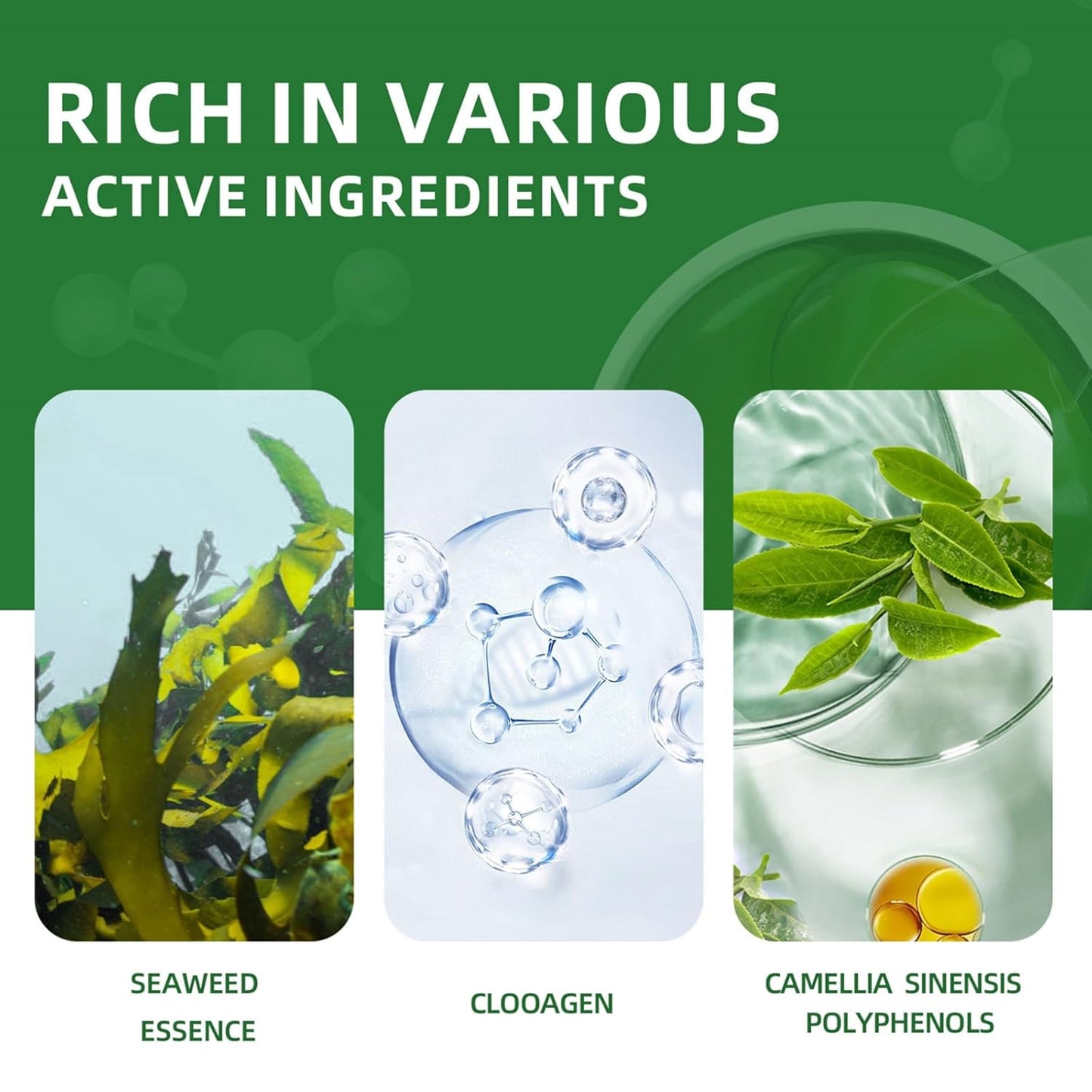 Under Eye Patches - Seaweed Essence Eye Mask for Puffy Eyes/Dark Circles/Collagen Eye Care Relieves Pressure and Reduces Wrinkles, Eye Gel Pads for Hydrating and Brightening (30 Pairs)