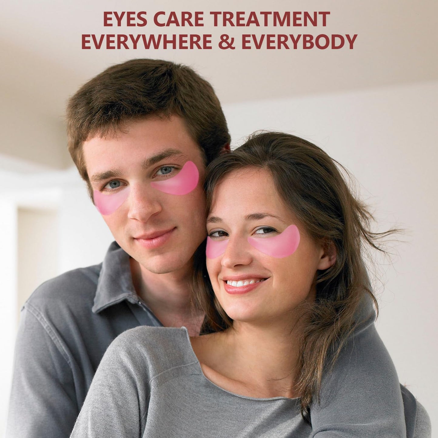 2 Packs 60 Pcs Under Eye Patches, Pink+Green, 30 Pairs Women Undereye Mask for Puffy Eyes Dark Circles Treatment, Men Collagen Gel Pads Hydrating for Eye Bags Puffiness Wrinkle, Beauty Skin Care