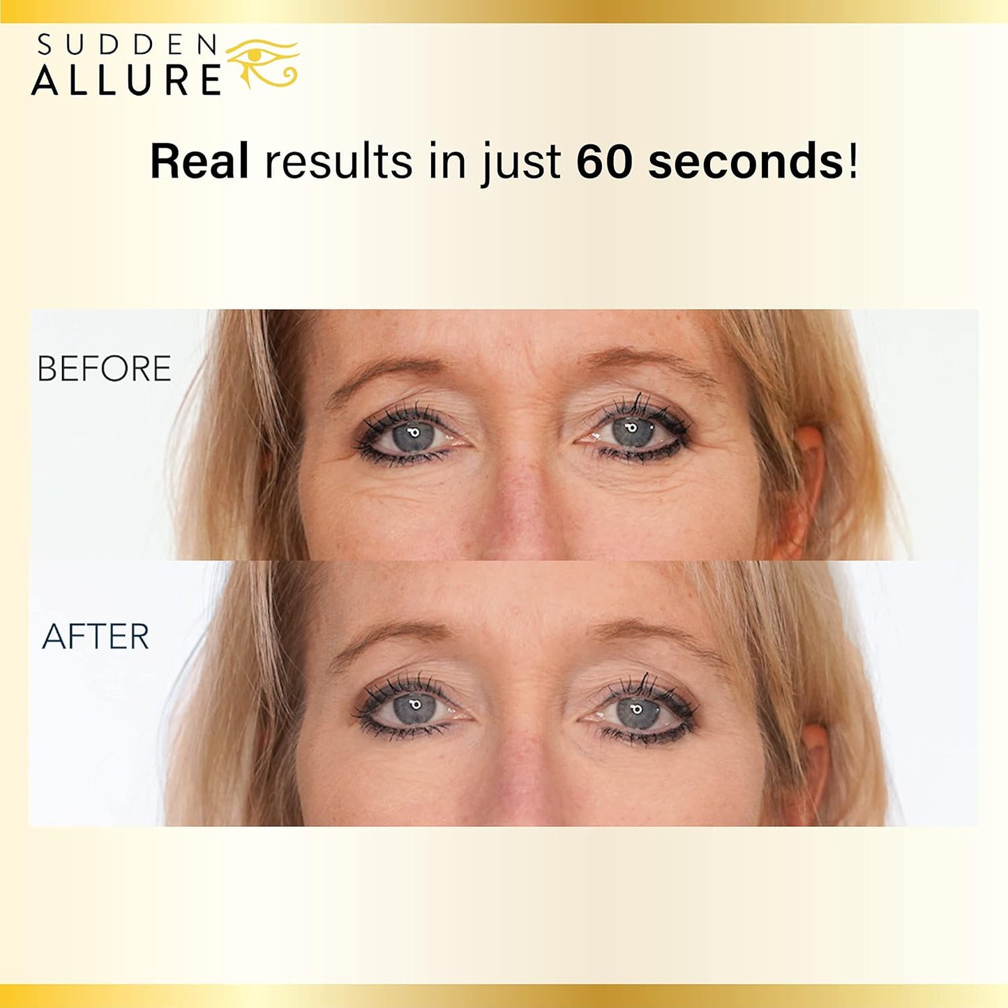 Sudden Allure Instant Face Lift Serum – Erase Under Eye Bags & Wrinkles in 60 Seconds - Firming Face & Eye Serum Cream - Instantly Tighten & Reduce Eye Bags & Crows Feet | Made in USA (10 ml, 2 Pack)