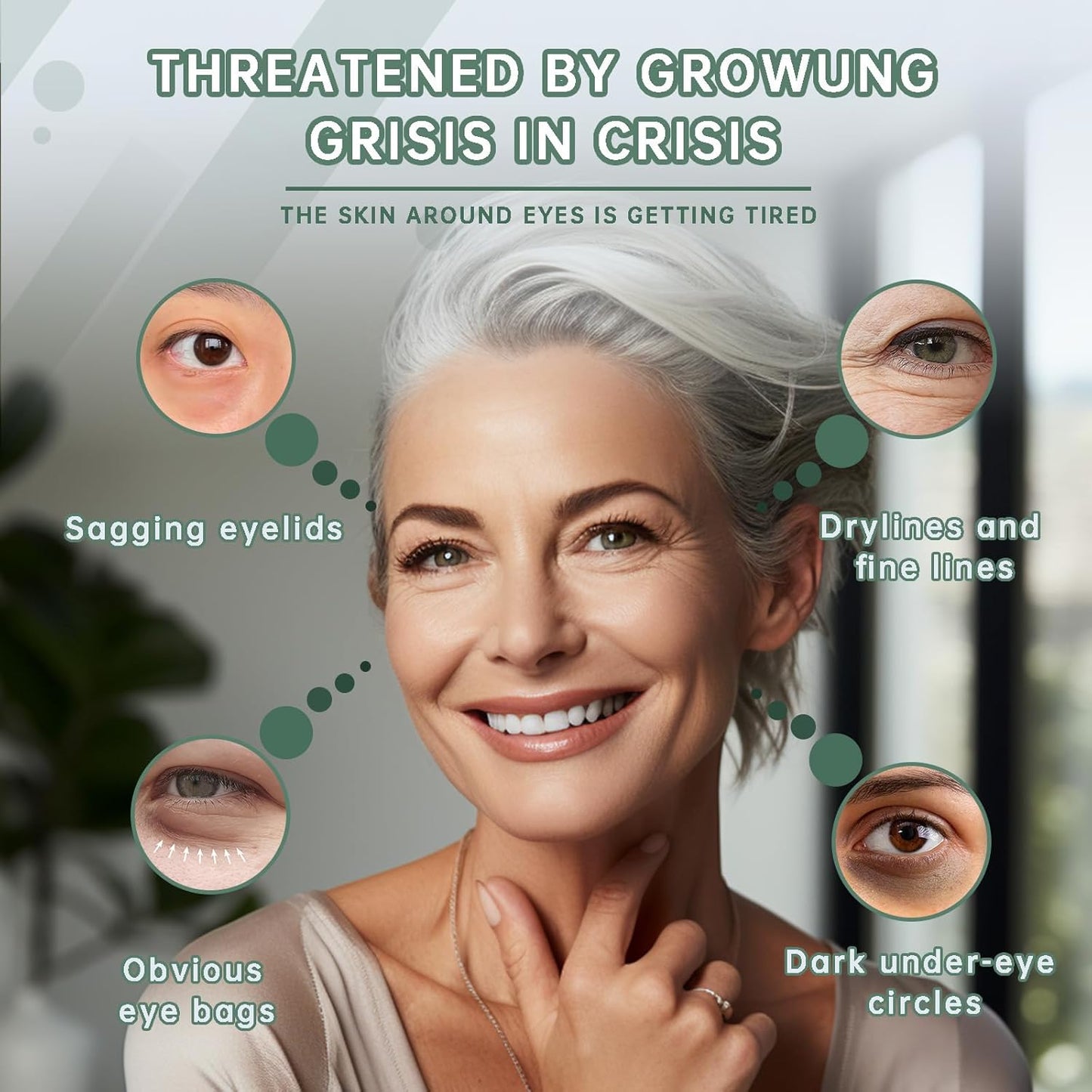 Caffeine Eye Serum for Reducing Puffiness and Dark Circles - 2Pcs Caffeine Solution 5%+EGCGE(30ml).