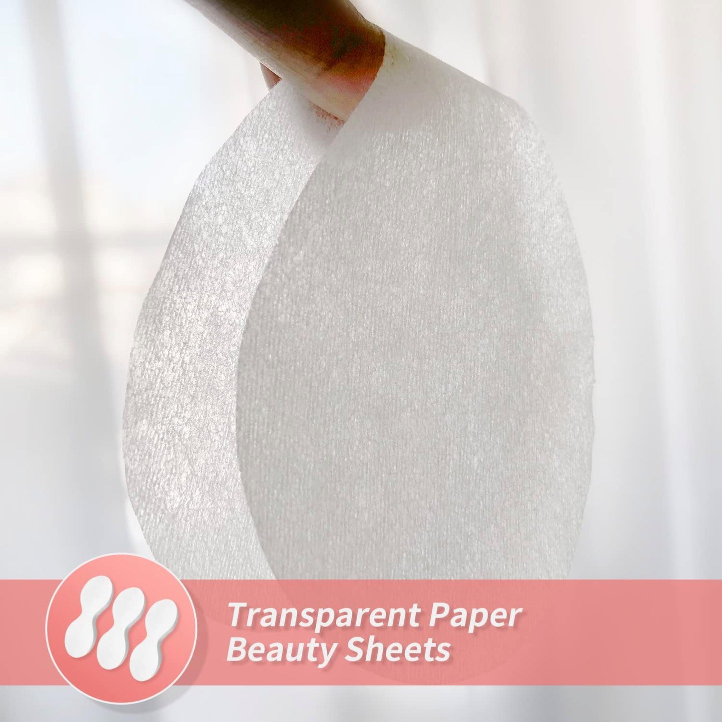 300 Sheets Disposable Eye Mask-Non Woven Eye Care Cotton, Facial Eye Covers Skincare Spa Paper, Cosmetic Facial Paper Sheet Eye Nose Face Pads for Home Salon Beauty Tools