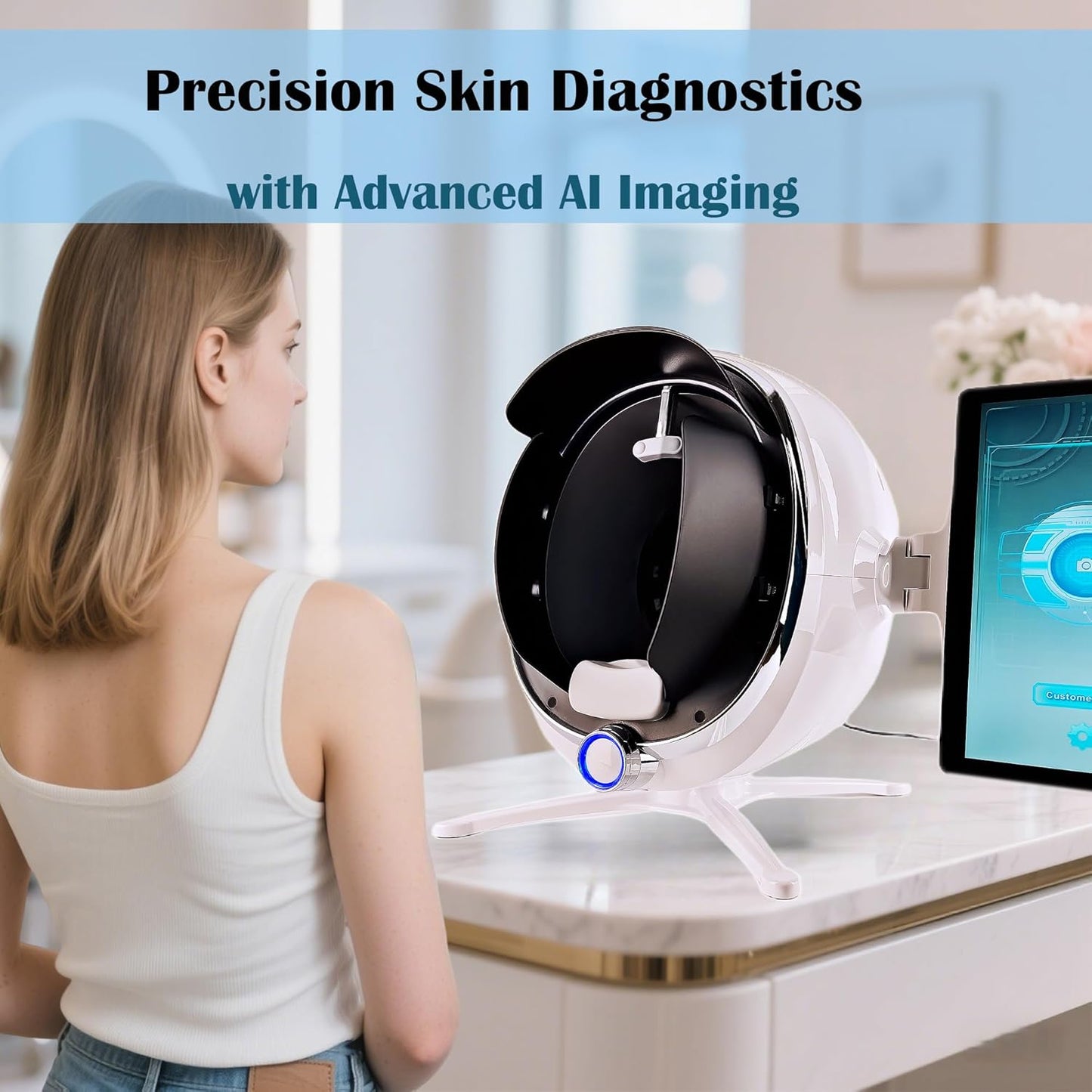 Skin Analysis Machine Professional Facial – AI Imaging 13.3-Inch, Facial Diagnostic Tool for Salons & Spa, Personalized Skin Insights