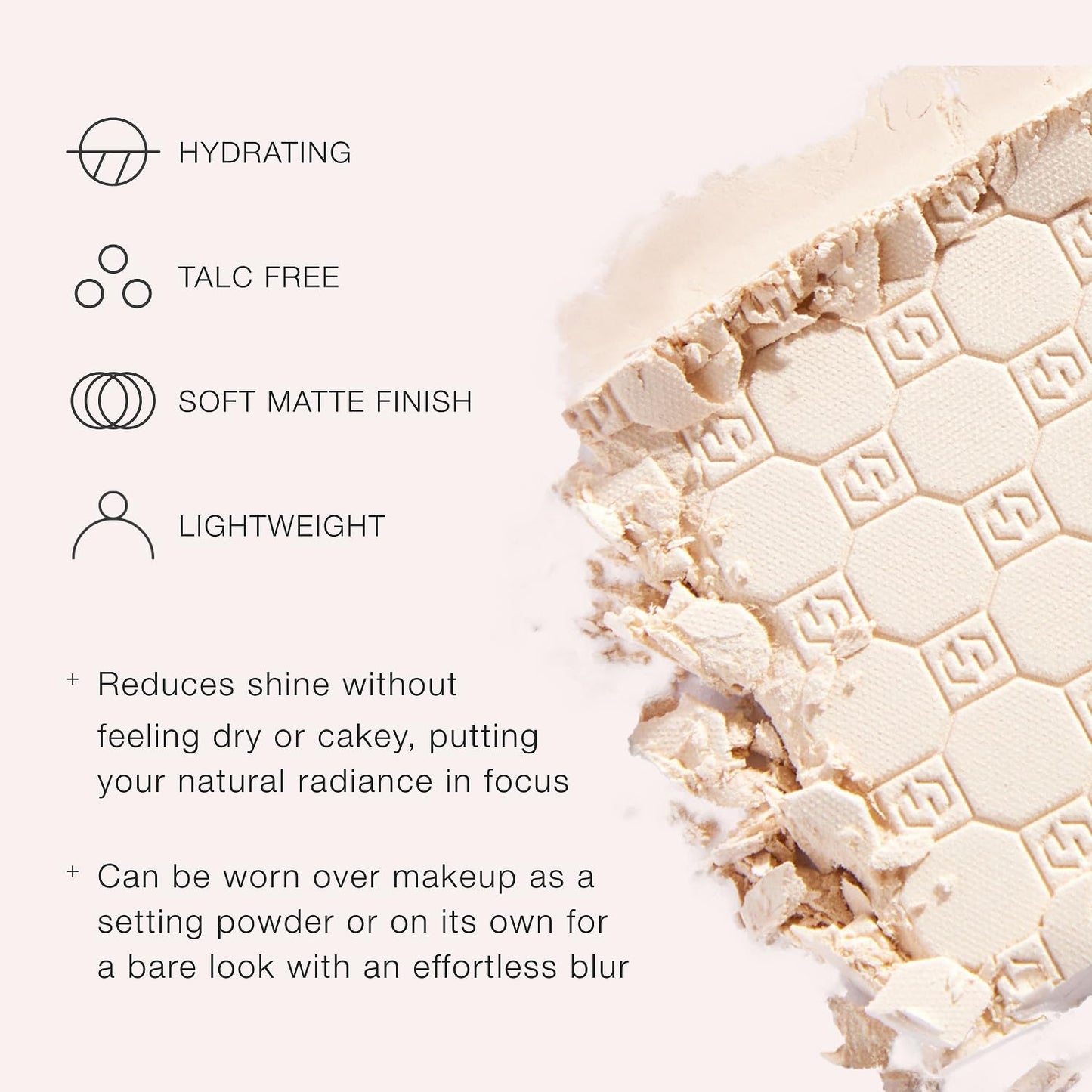 Jouer Soft Focus Hydrate & Setting Powder - Pressed Powder with Matte Finish - Blurring Powder for Fine Lines and Pores - Set Face Makeup Foundation or Concealer - Medium