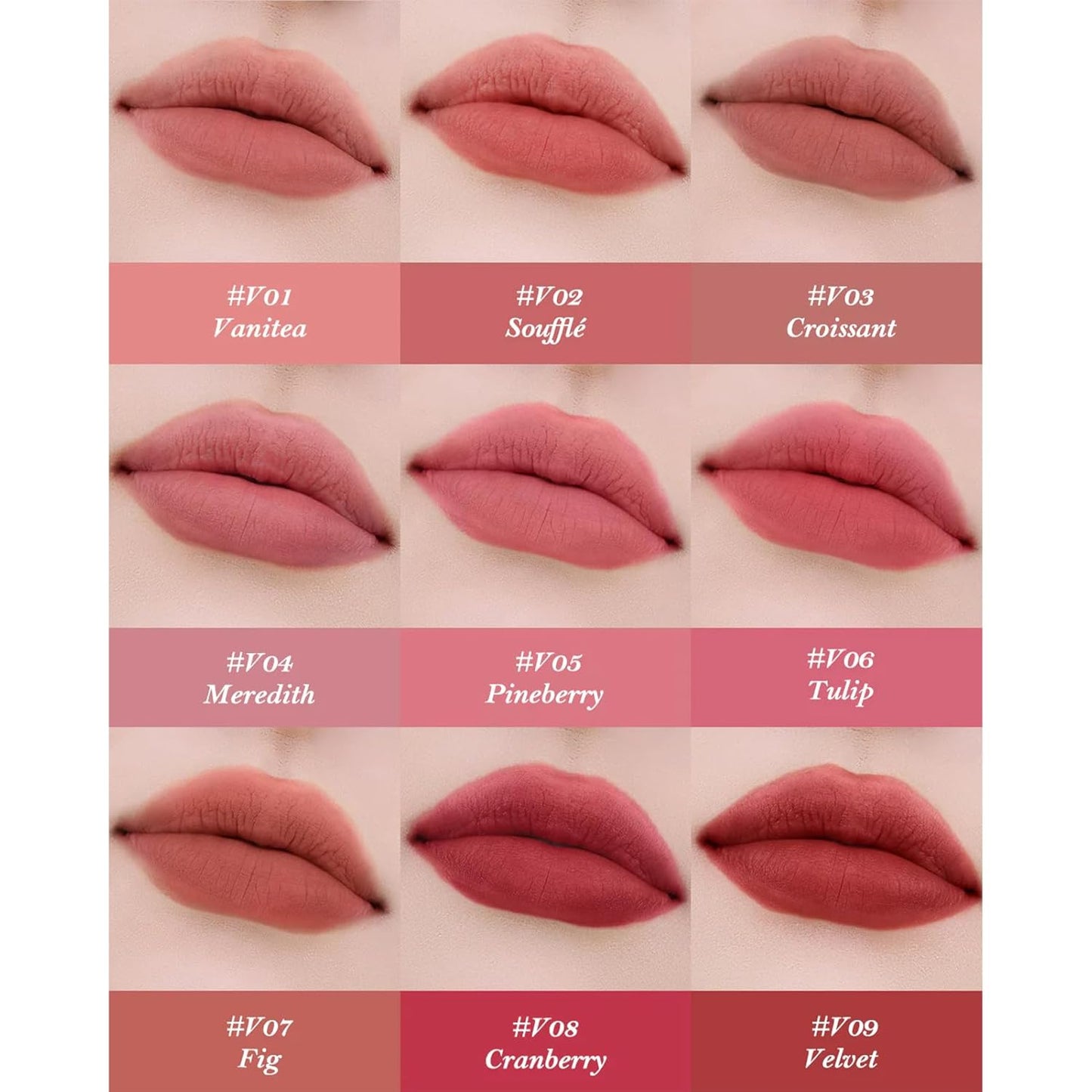 Flower Knows Strawberry Cupid Cake Lip Cream,Velvety-Smooth Matte Liquid Lipstick,Hydrating,Smudge-proof & Stain-Free Lip Stain(V02 Soufflé,0.17 Fl Oz)