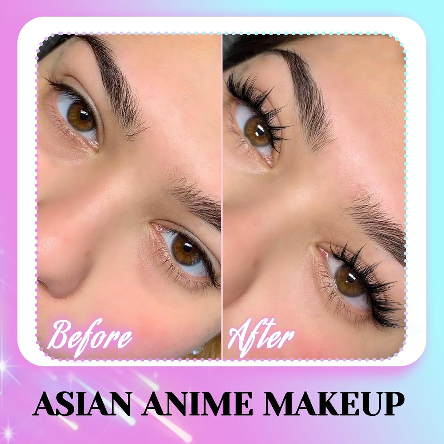 Losha Lashes Spiky Manga Lashes 14 Pairs Wispy False Eyelashes Natural Eye Lashes Kit with Lash Glue and Lash Tweezers Soft Anime Fake Eyelashes (Fairy)