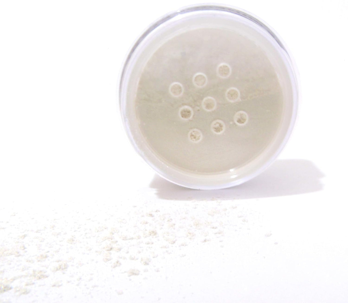 White Gold Silver Glam Iridescent Shimmer Sheer Tone Loose Eyeshadow Powder Pigment, Single Glitter Mineral Dust Jar Pot; Talc, Paraben & Cruelty Free, No Animal Testing