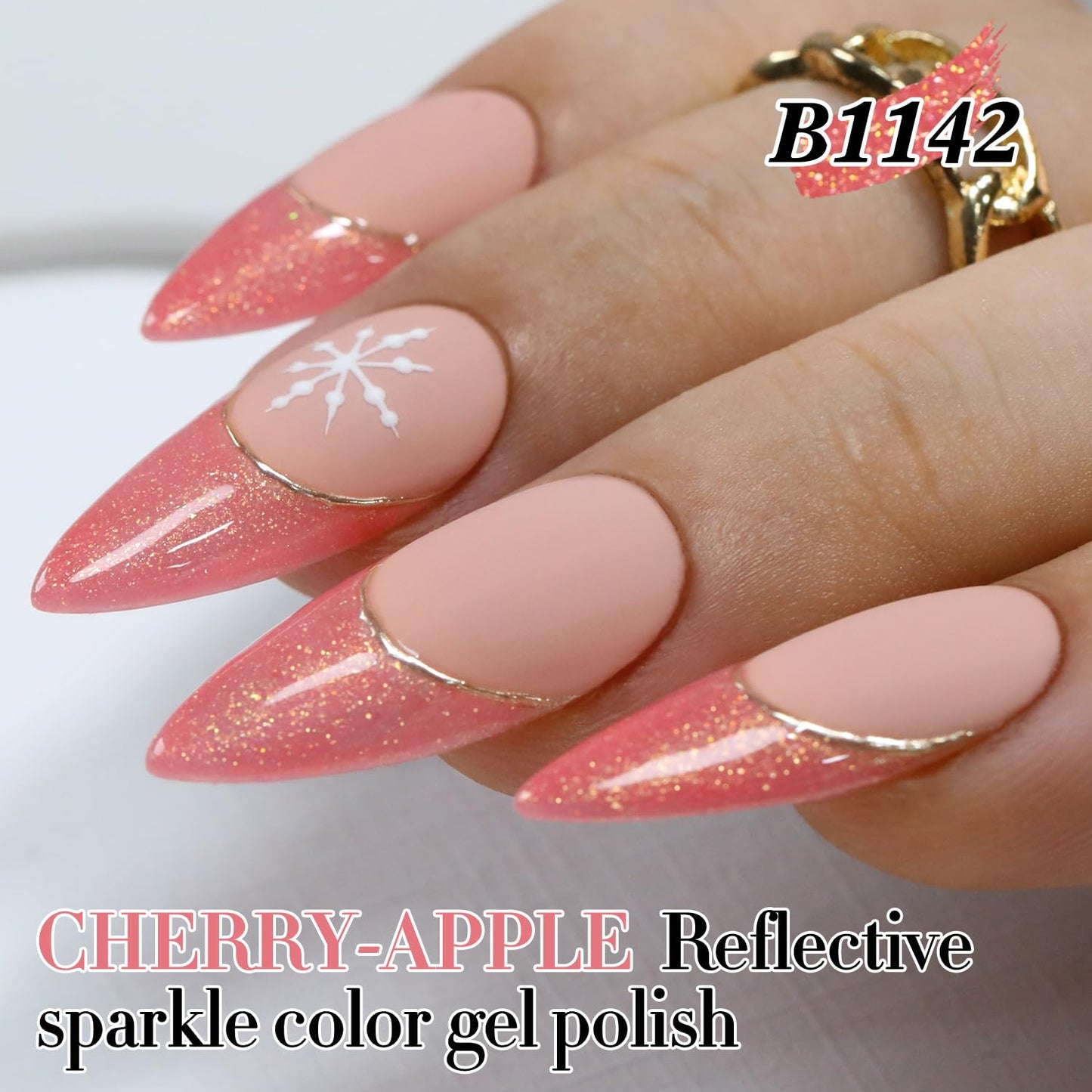 Double Rhythm 15ML Glitter Gel Polish Shimmer Reflective Holographic Color Magnetic for Nail Art Salon DIY at Home (B1142)
