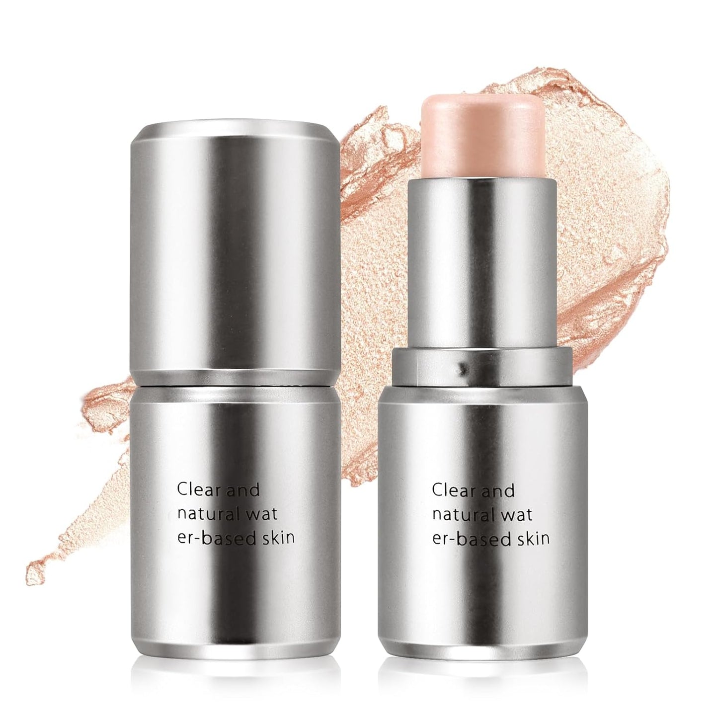 Boobeen Highlighter Makeup Stick, Cream Highlighter & Blush Stick, Face Contouring Illuminator, Natural Translucent Light Moisturizer Dewy Finish