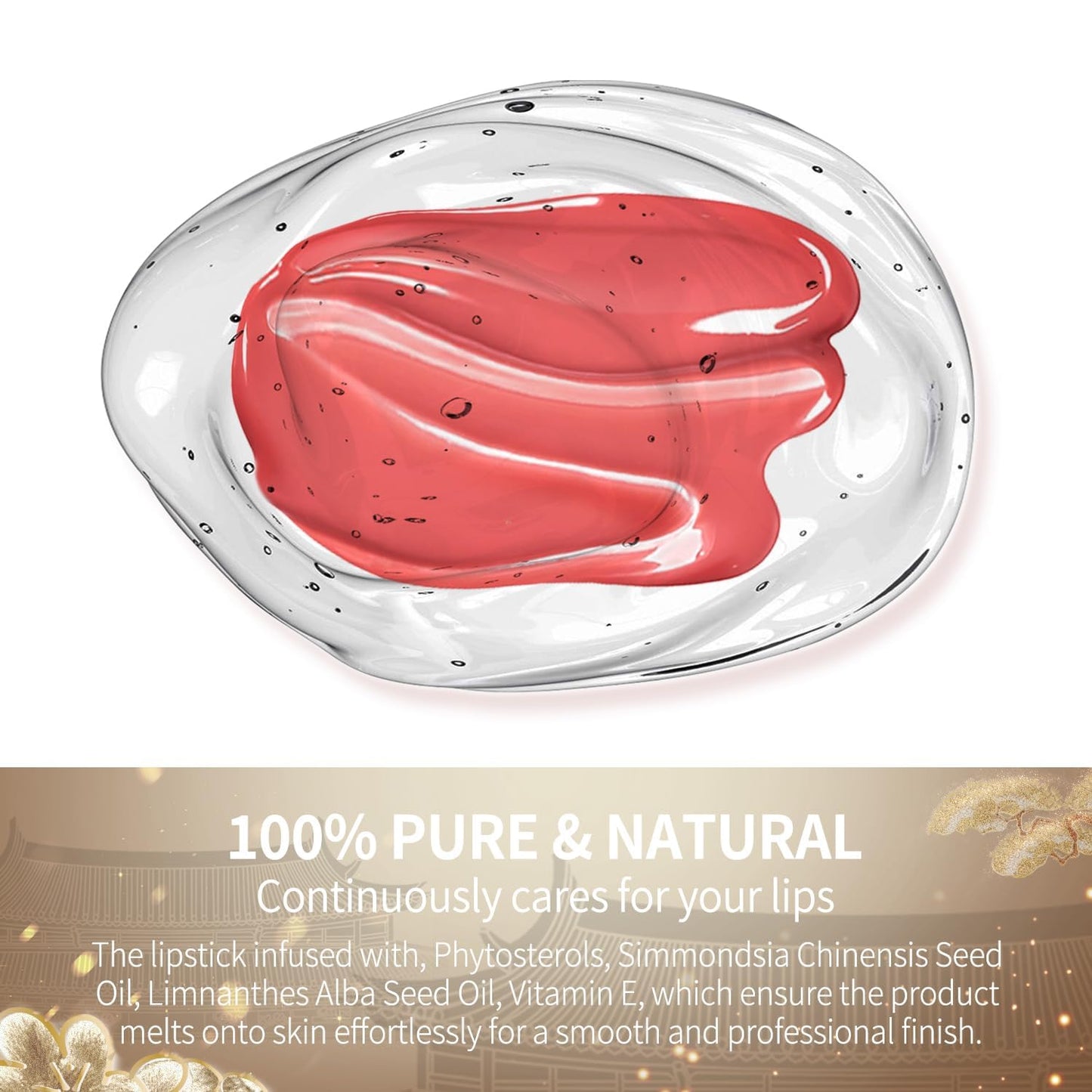 Catkin Semi-Matte Lipstick Hydrating High Impact Color Infused with Vitamin E and Avocado Oil Smooth Soft Texture Long Lasting Matte Finish 174