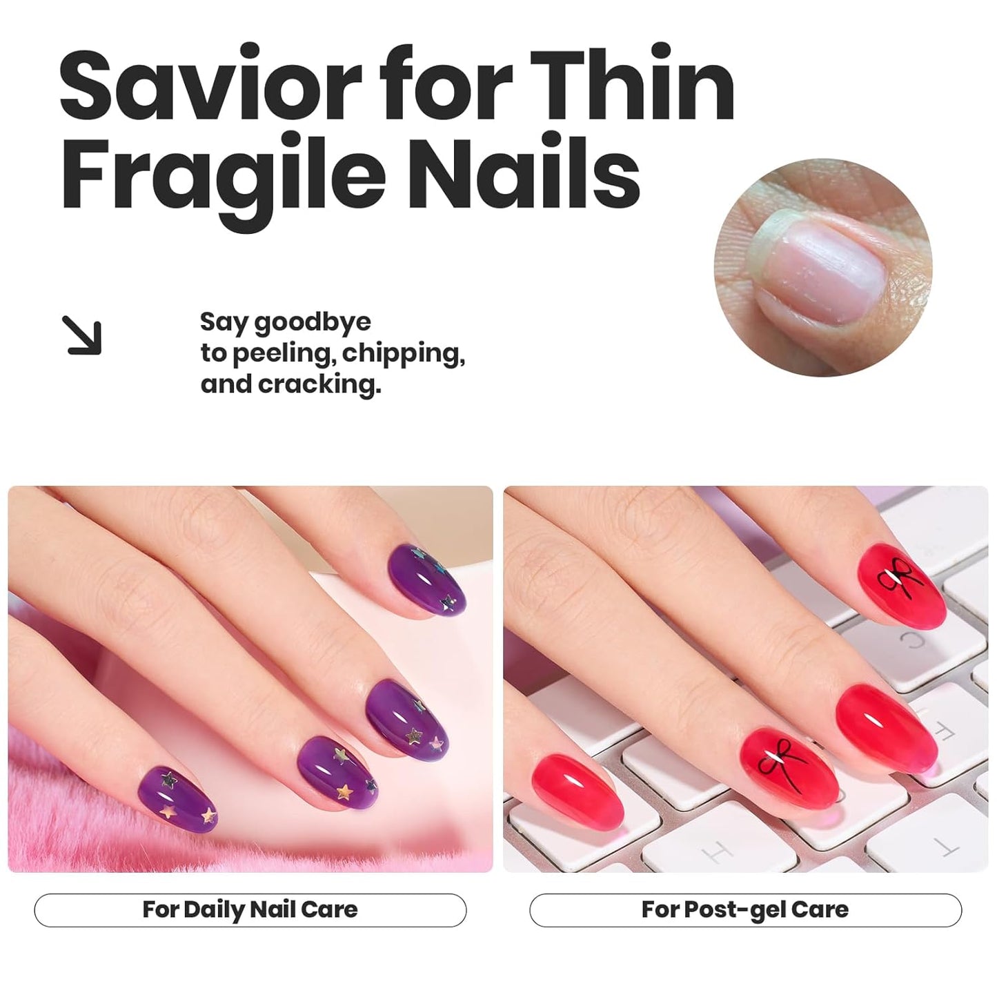 Beetles Christmas Nail Polish Set, 6 Colors Quick Dry Jelly Nail Polish Kit, Winter & Fall Sheer Jelly Syrup Nails Enchanted Night Gifts for Women Salon DIY Manicure Kit