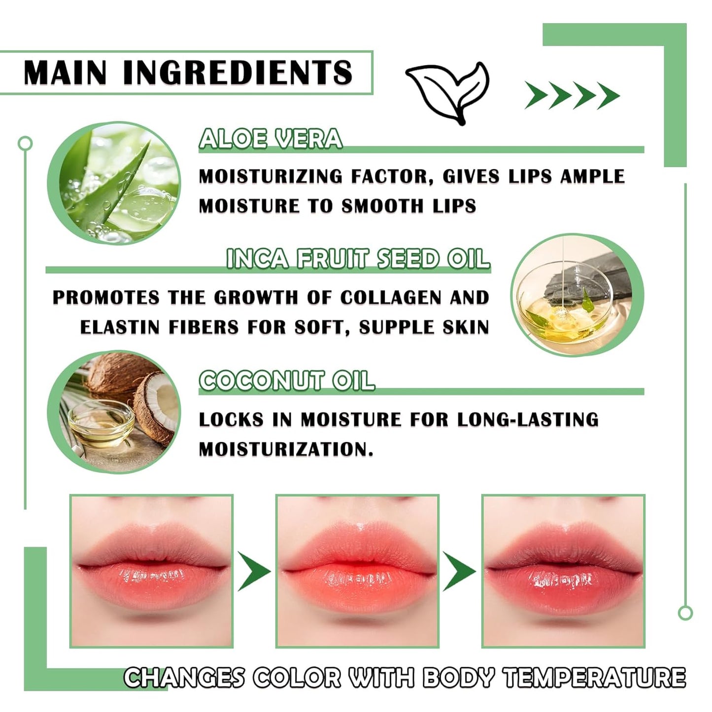 4PCS Aloe Vera Color Changing Lipstick,Temperature Color Change Lip Gloss Makeup Set,Waterproof Long Lasting Aloe Vera Tinted Lip Balm Moisturizer,Moisturizing PH Mood Magic Lipstick for Women