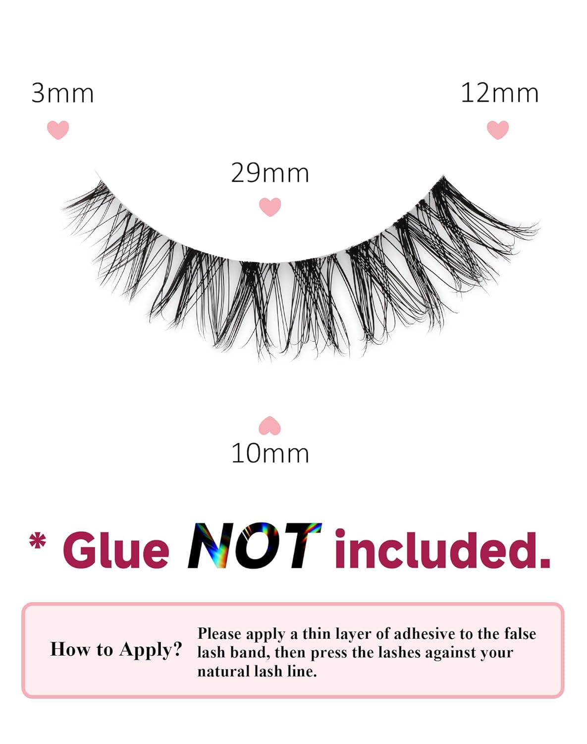 Wispy Lashes Natural Look Fake Eyelashes Natural Lashes False Eyelashes Wispy Fake Lashes Natural Eyelashes Clear Band Lashes UP20