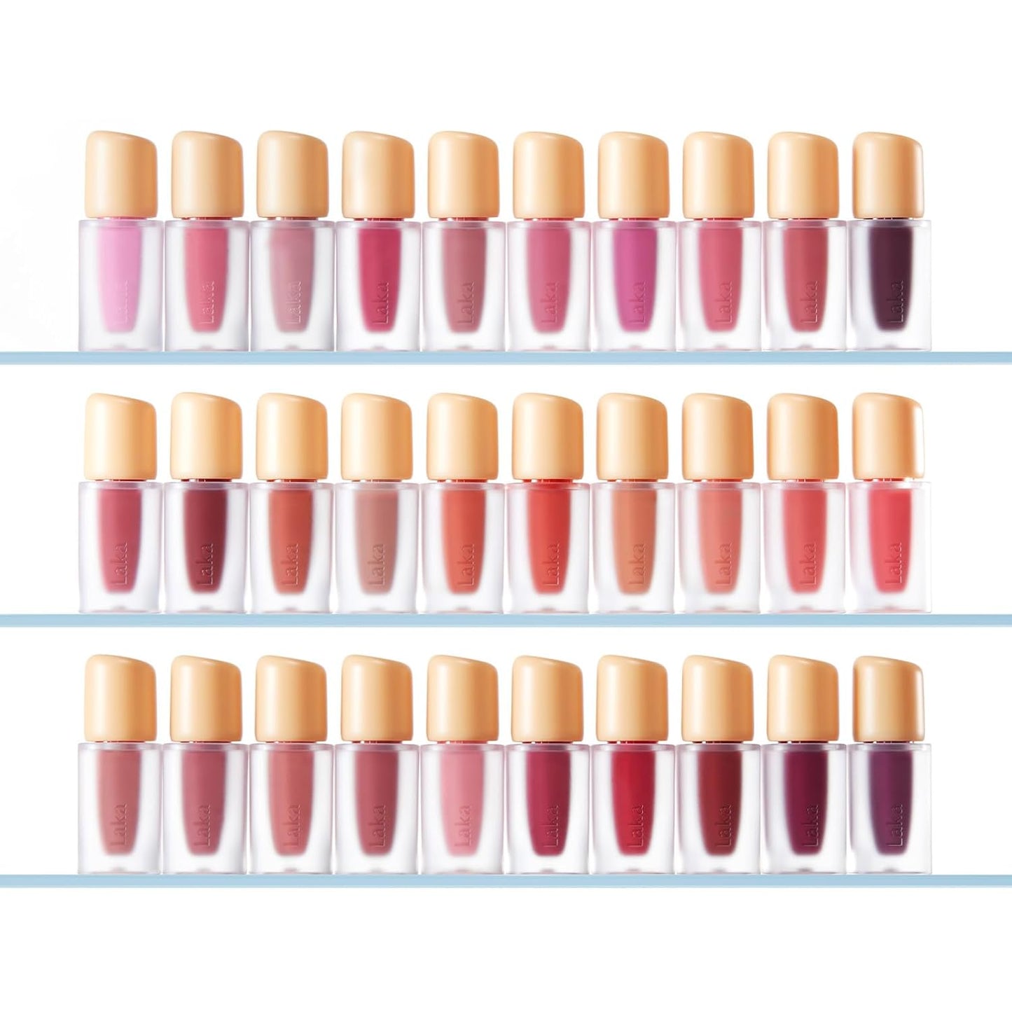 Laka Fruity Glam Lip Tint Mini, Glowing Lip Stain with Wide Color Spectrum, Hydrating & Lightweight Texture, Long-Lasting Bold Stain, Non-Sticky, Vegan, K-Beauty (#101 Joyful)