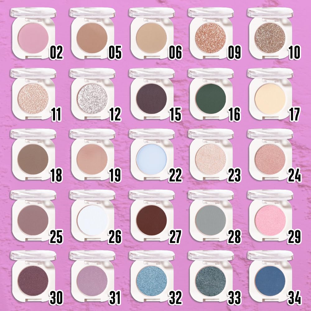 Single Matte Eye Shadow Palette Makeup, Violet Purple Eyeshadow for Women Halloween Birthday Party Wear, Monochrome Eye Shadow Makeup, Pigmented Waterproof Sombras Para Ojos, 31