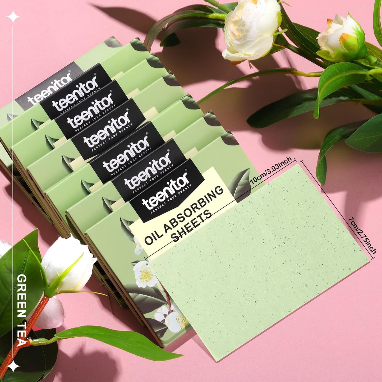 Teenitor Oil Blotting Sheets for Face, 800 Sheets Oil Absorbing Sheets for Face, Natural Green Tea Blotting Paper for Oily Skin, Face Oil Sheets for Your Face Oil Wipes for Face, Oil Control Film