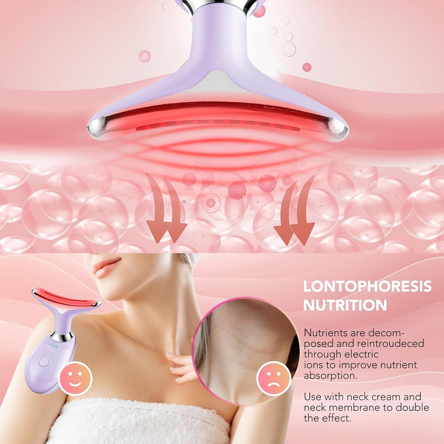 Red-Light-Therapy-for-Face, Facial Massager Wand with 7 Color - Birthday, Christmas, Mothers Day, Valentines Day, Self Care Gifts for Her Women Mom Best Friend Wife Teacher (Purple)