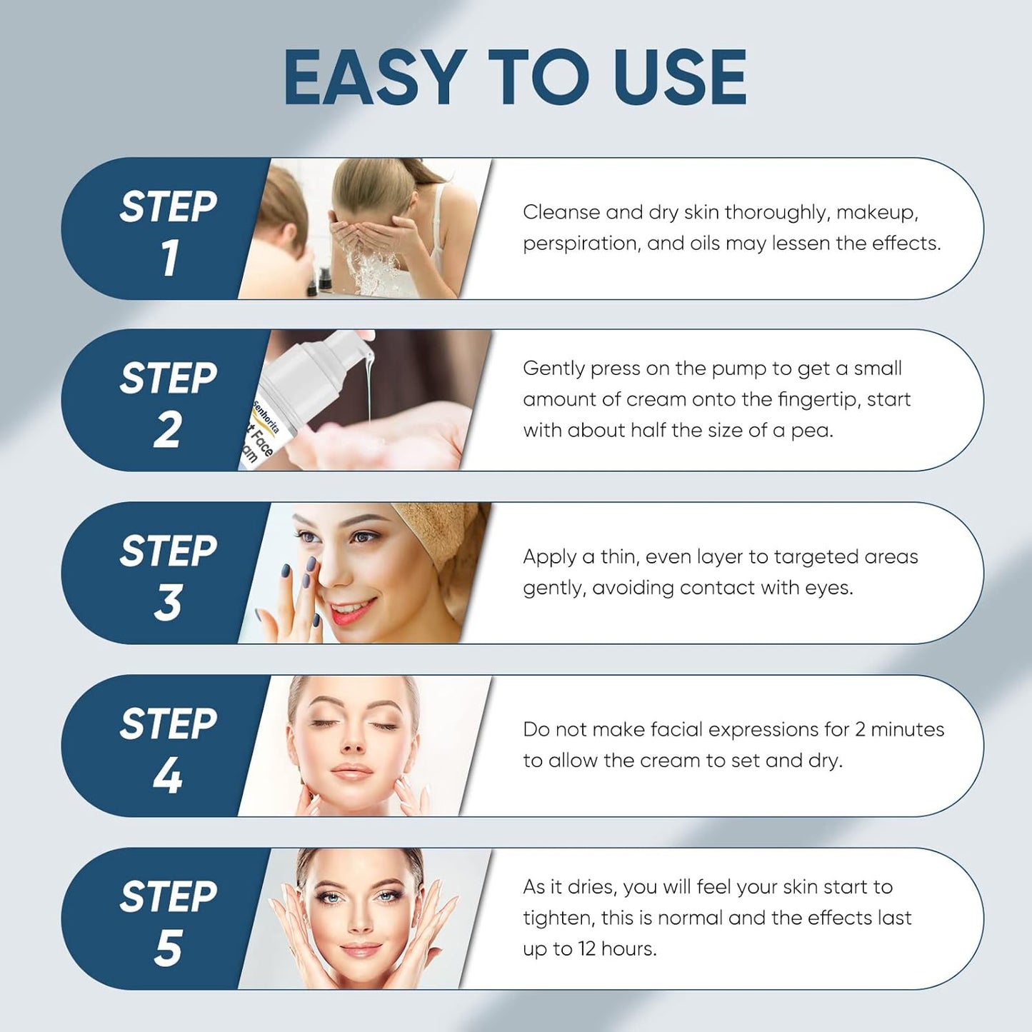 Instant Face Lift Serum, Temporary Skin Lifting & Tightening Serum, Effective Smooth Fine Lines, Wrinkles & Visibly Hide Loose Sagging Skin