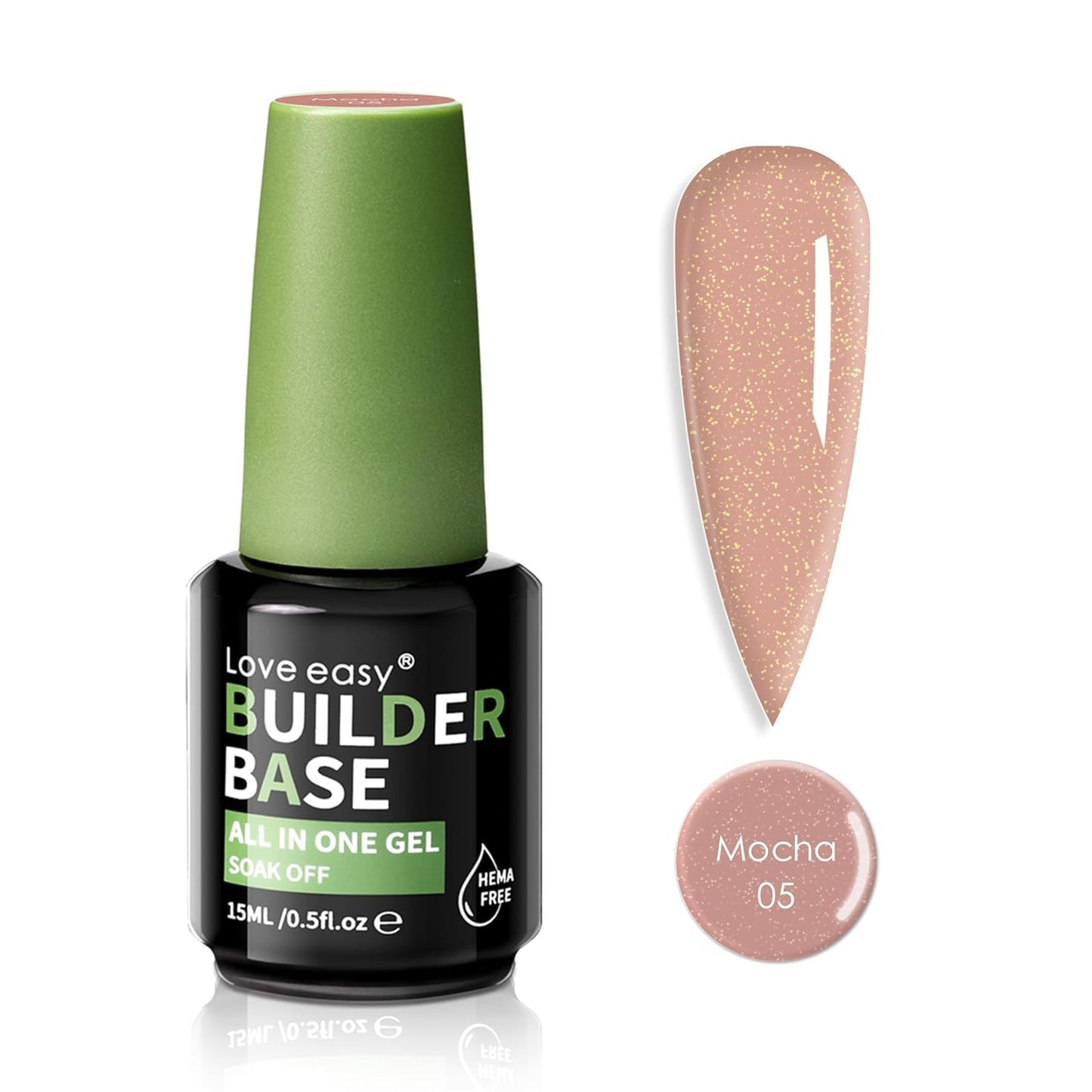 Salon-Grade Mocha Builder Gel - Hypoallergenic Strong Base Coat | Long-Lasting Adhesion (30+ Days) for Professional Nails Gift for Women