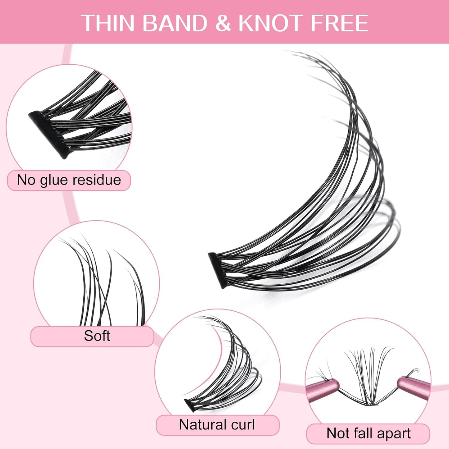 280 Pcs Individual Lashes 30D-D-0.07-14 Cluster Lashes 10D 20D C D Curl Wispy Lashes Bottom Lashes DIY Lashes At Home（30D-D-0.07-14）