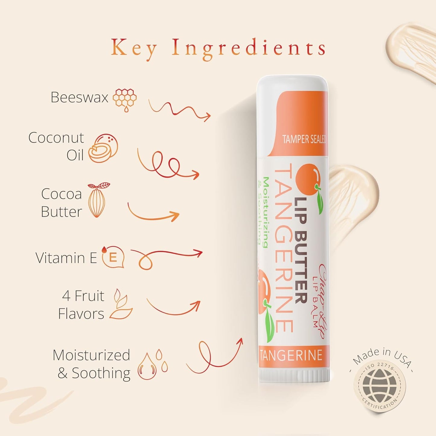 CHAP-LIP Original Lip Balm Hydrating Bulk Chap Stick with Fruit Flavors, Coconut Oil, Cocoa Butter - Christmas Gift Stocking Stuffers Lip Therapy Pack for Men and Women - Made in USA, 60 Pack x 12 Box