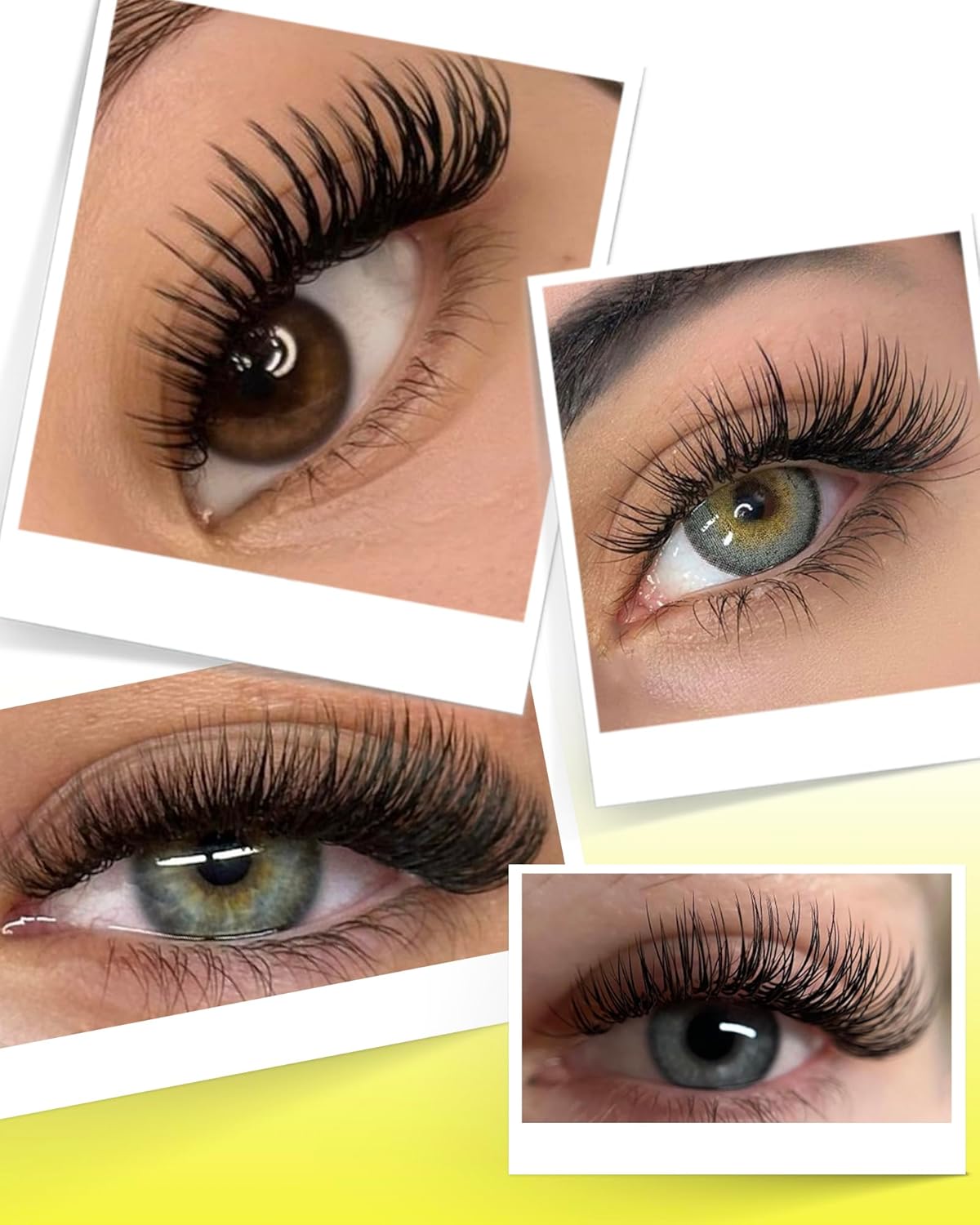 BEYELIAN Eyelash Extension 0.05 D Curl 7-15mm Mixed Tray Easy Fan Lash Extensions Volume Lashes Professional Use Natural Matte Black (0.05 D 7-15mm Mix)