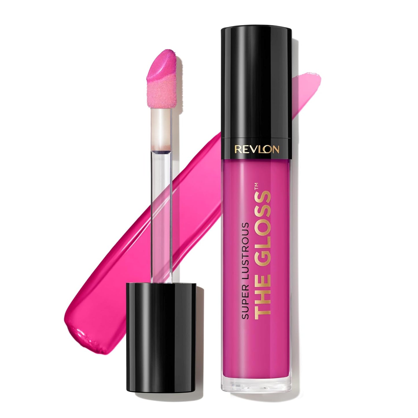 Revlon Super Lustrous Lip Gloss, Non-Sticky, Hydrating, High Shine Finish, 232 Pink Obsessed, 0.13 oz