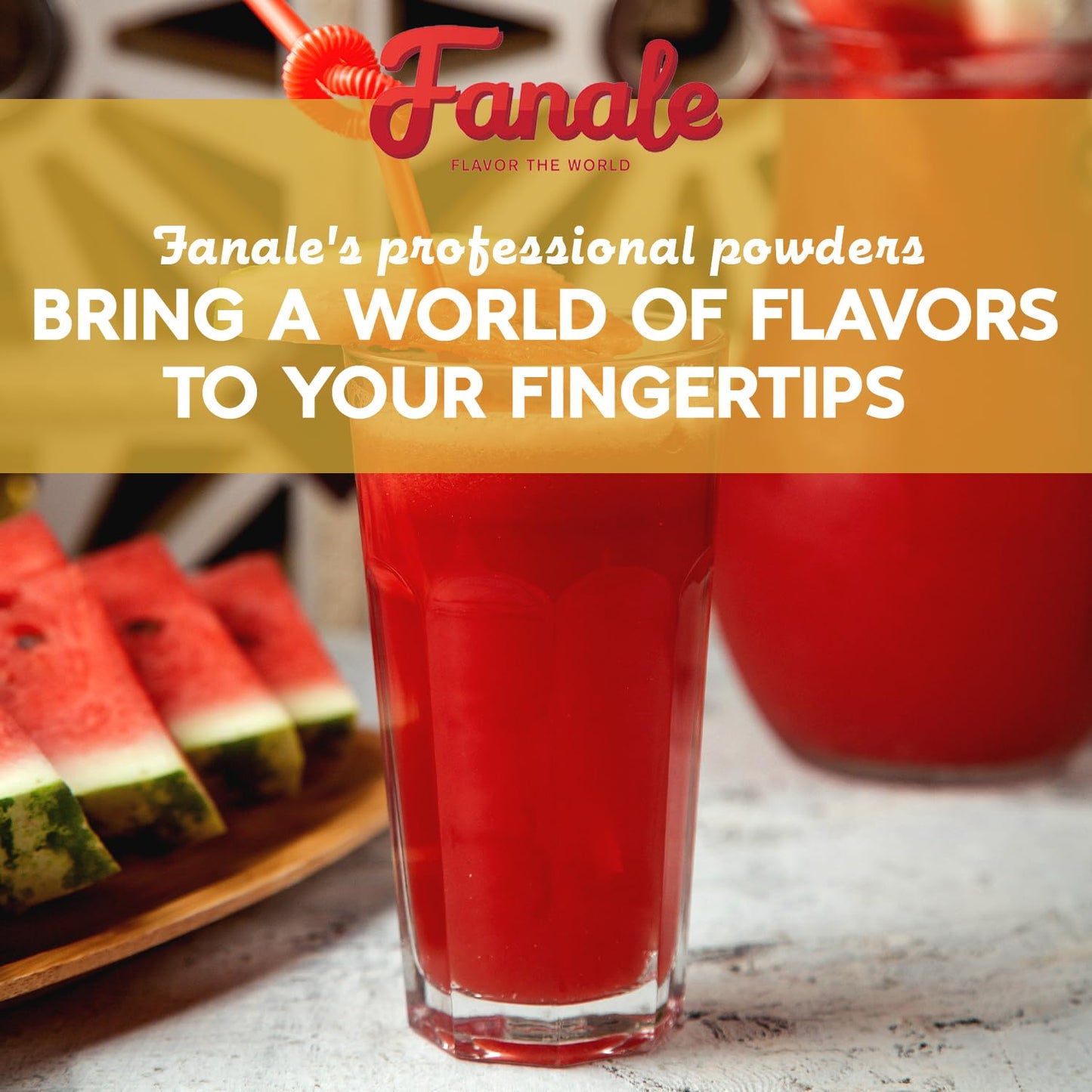 Fanale Premium Watermelon Bubble Tea Flavoring Powder | Perfect for Baking, Smoothies, Desserts and Drinks | Instant Flavoring Powder for Boba Milk Tea - 2.2 Pounds (Pack of 1)