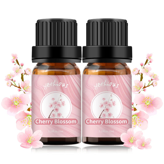 Yethious Cherry Blossom Essential Oil 10ML Set, Aromatherapy Oil for Diffuser, Fragrance, Soap Candle Making (2 Pack)
