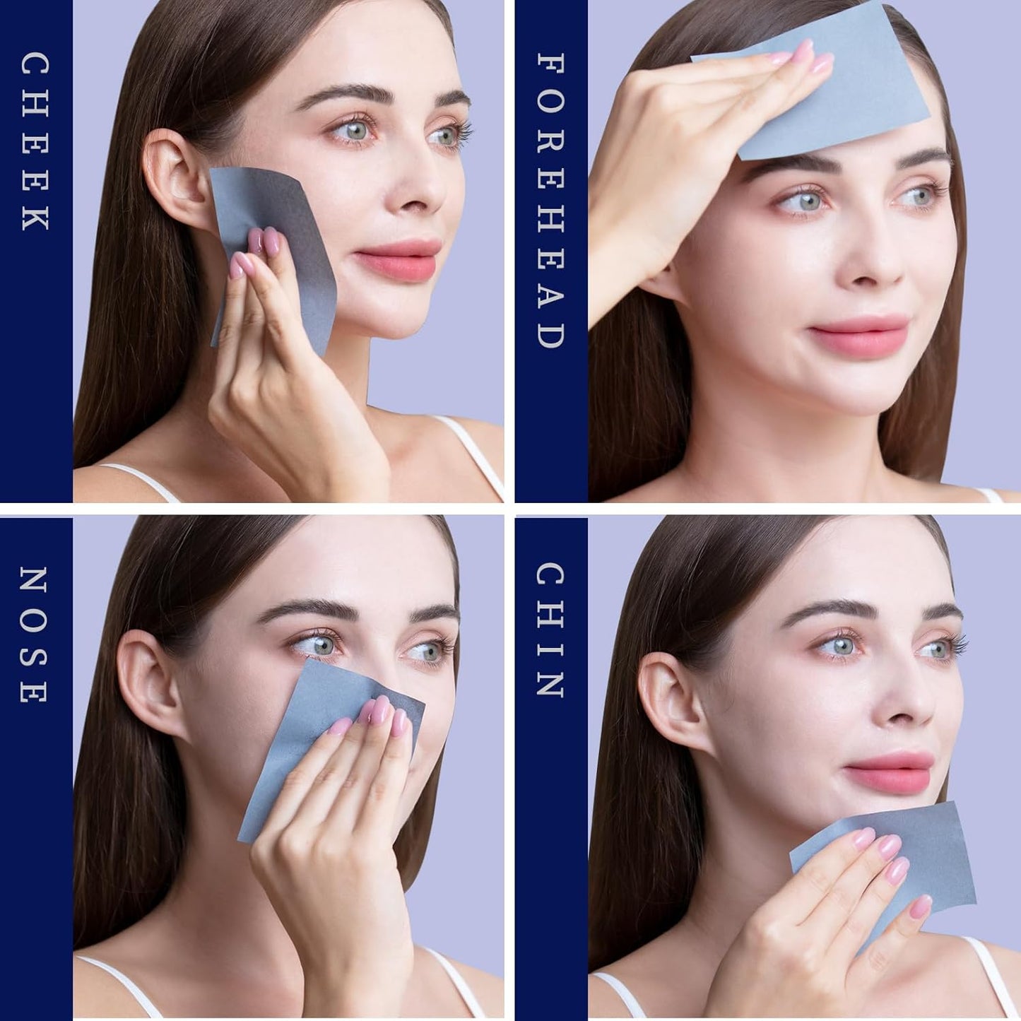 Teenitor 200 Counts Blotting Paper for Oily Skin, Face Oil Sheets with Bamboo Charcoal, Oil Blotting Sheets for Face Oil Absorbing Sheets for Face Men Women, Oil Control Film 3.93" x 2.75"