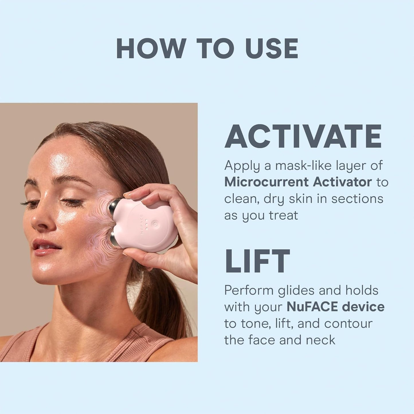NuFACE Aqua Gel Activator - Microcurrent Conductive Gel & Activator Powered by IonPlex & Hyaluronic Acid to Enhance Results of NuFACE Microcurrent Facial Device - Improves Skin Radiance (1.69 oz)