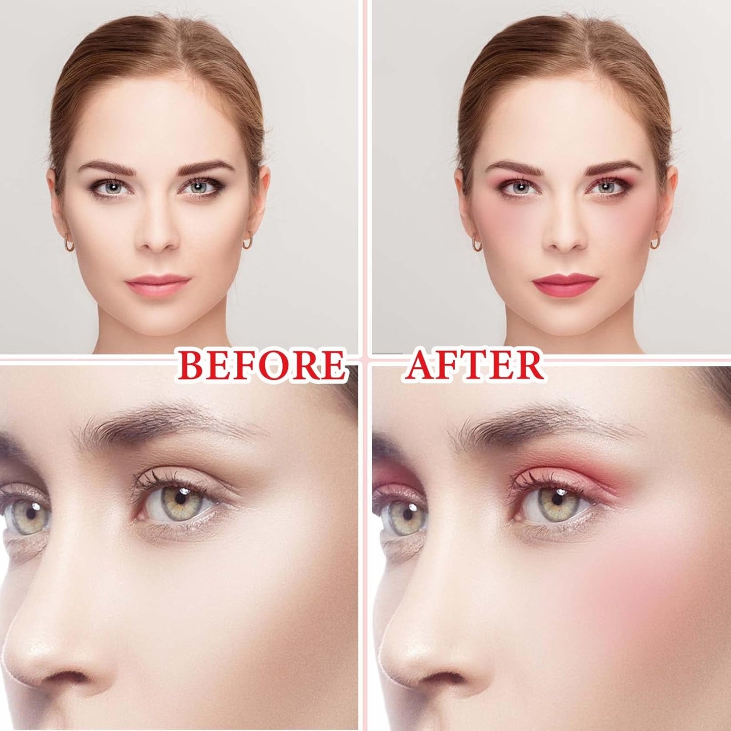 Cream Contour Blush Stick,Long Lasting Waterproof Blush Stick for Cheeks&Lips Multipurpose Face Highlighting Concealing Cream,Shimmer Contour Stick Makeup for Women（Pink）